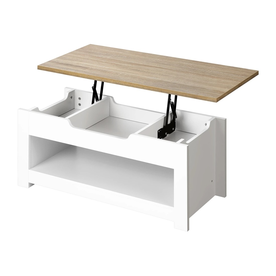 1 Oikiture Coffee Table Lift Up Top Modern Tables Hidden Storage Shelf Display
 - Multi, 1 of 10