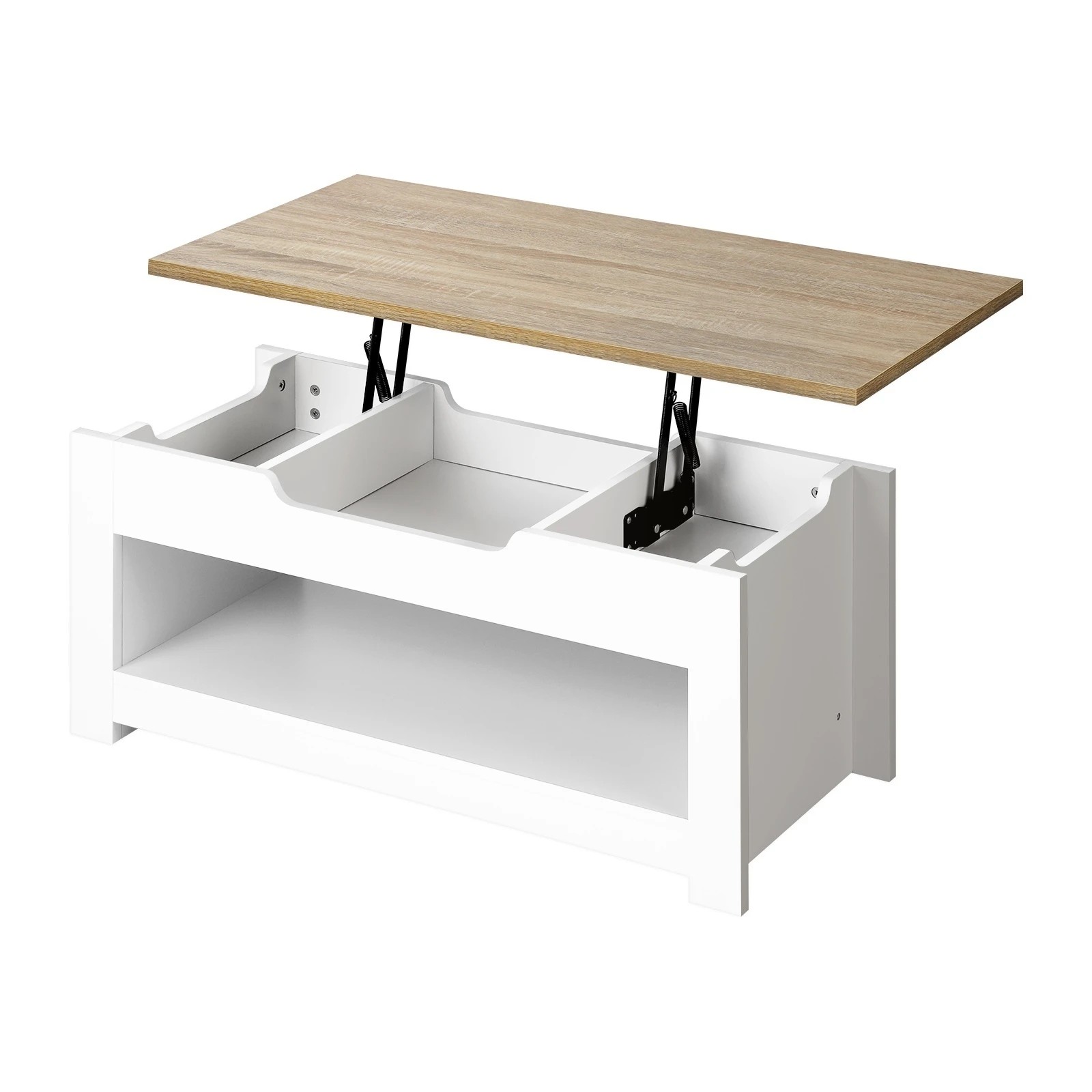 1 Oikiture Coffee Table Lift Up Top Modern Tables Hidden Storage Shelf Display
 - Multi, 1 of 10