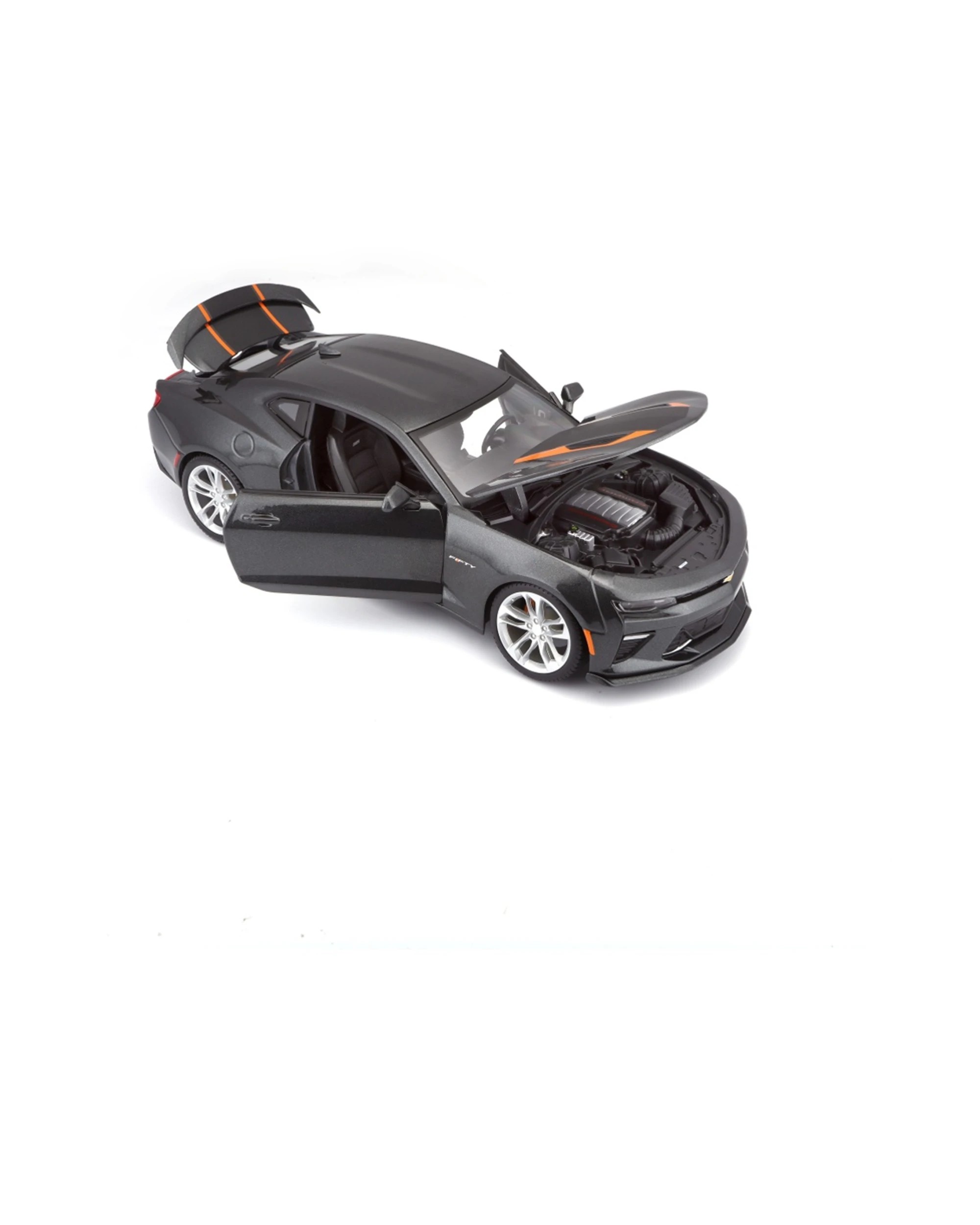 7 Maisto 2017 Chevrolet Camaro 50th Anniversary Model Car Replica - Grey, 7 of 8
