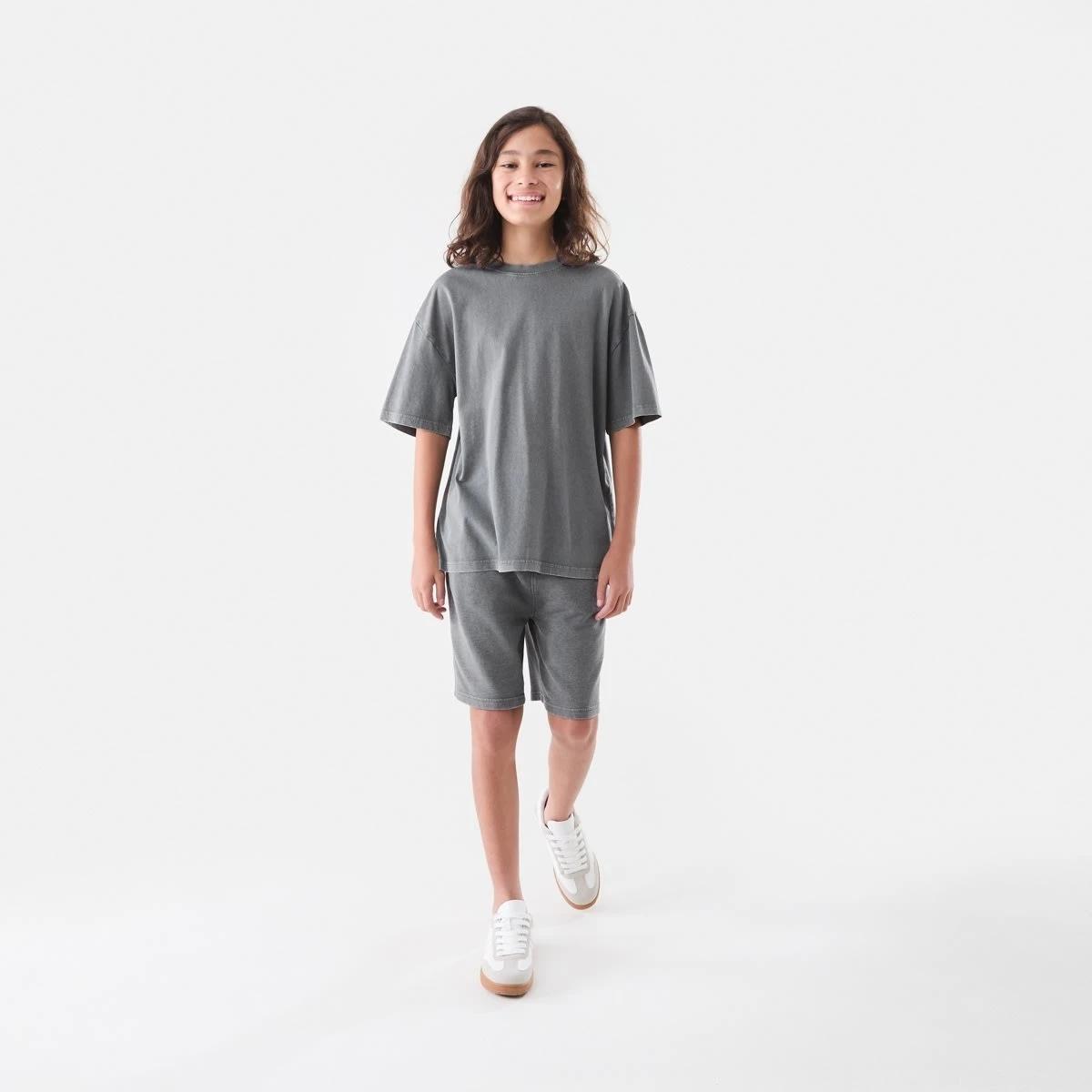 5 Washed Knit Shorts DARK MAGNET, 5 of 6