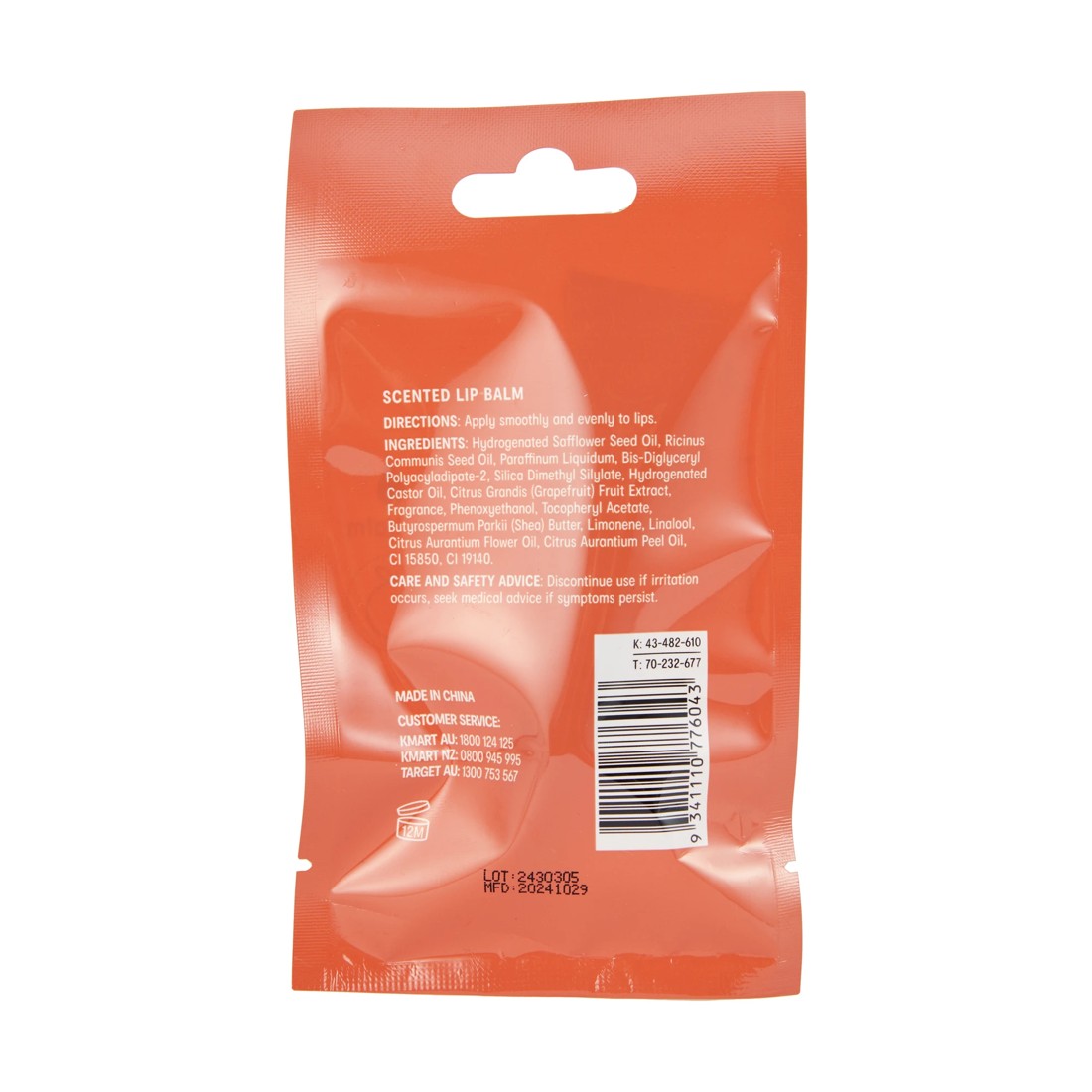 5 OXX Skincare Lip Balm 15ml - Grapefruit Scented, 5 of 5