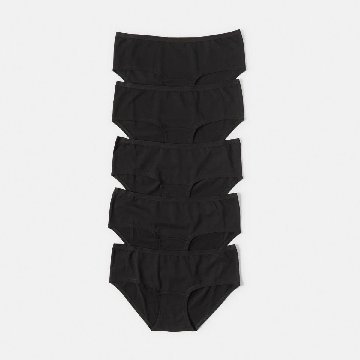 1 5 Pack Boyleg Briefs BLACK, 1 of 6