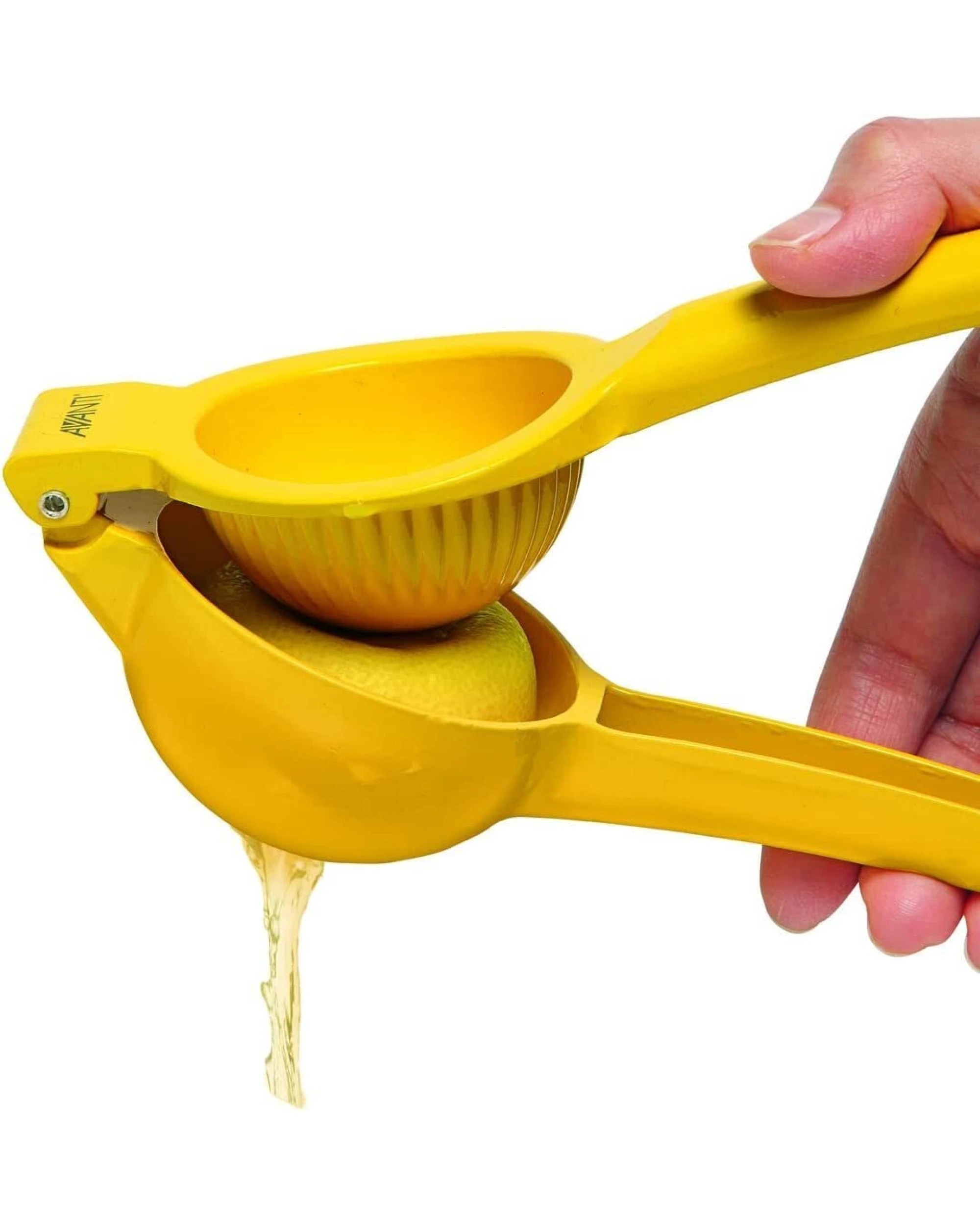 3 Avanti Lemon Squeezer Metal Presser Juicer Citrus - Yellow, 3 of 5