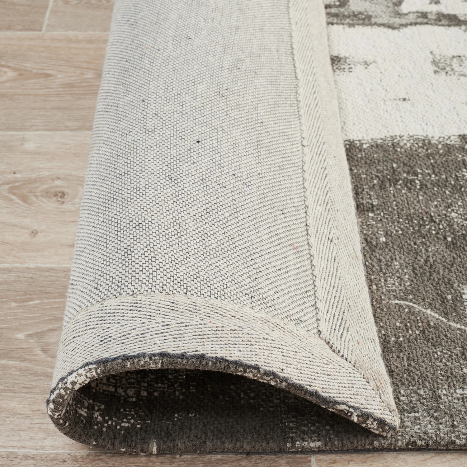7 Common Ground Rugs Camellia 11 400x80cm - Large Runner Handmade Rug - Silver, 7 of 7