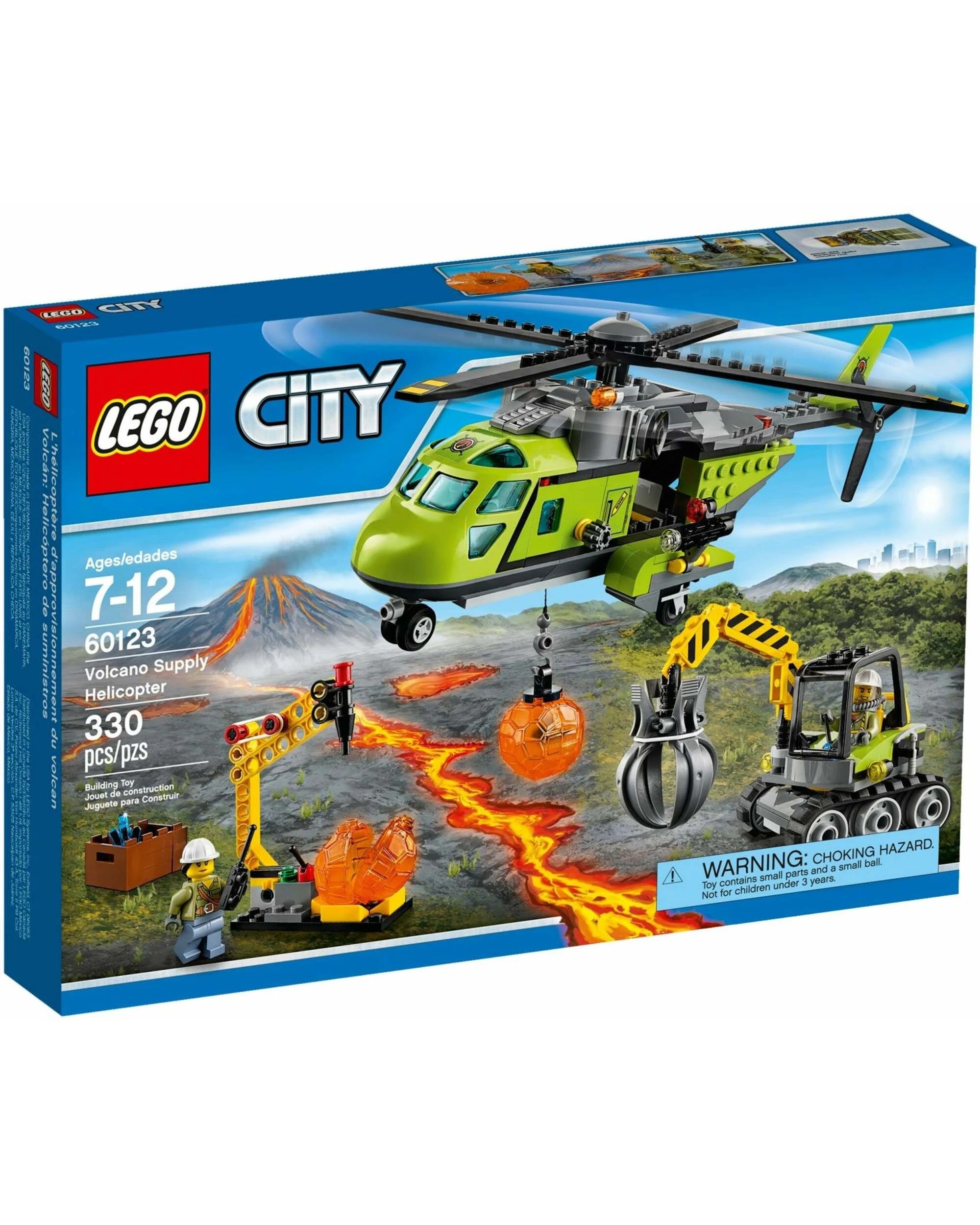 1 LEGO 60123 Volcano Supply Helicopter with Excavator, 1 of 5