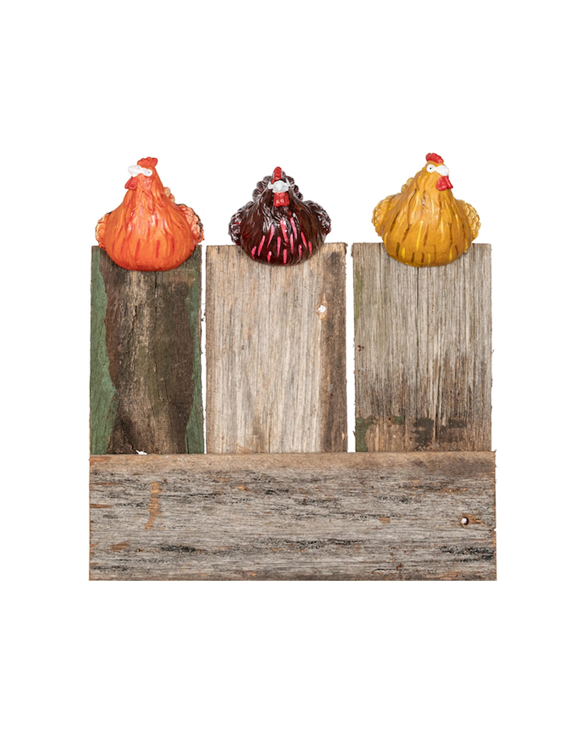 2 Alfresco Chicken 10cm Pot Planter Sitter Ornament Decor Large - Multi, 2 of 3