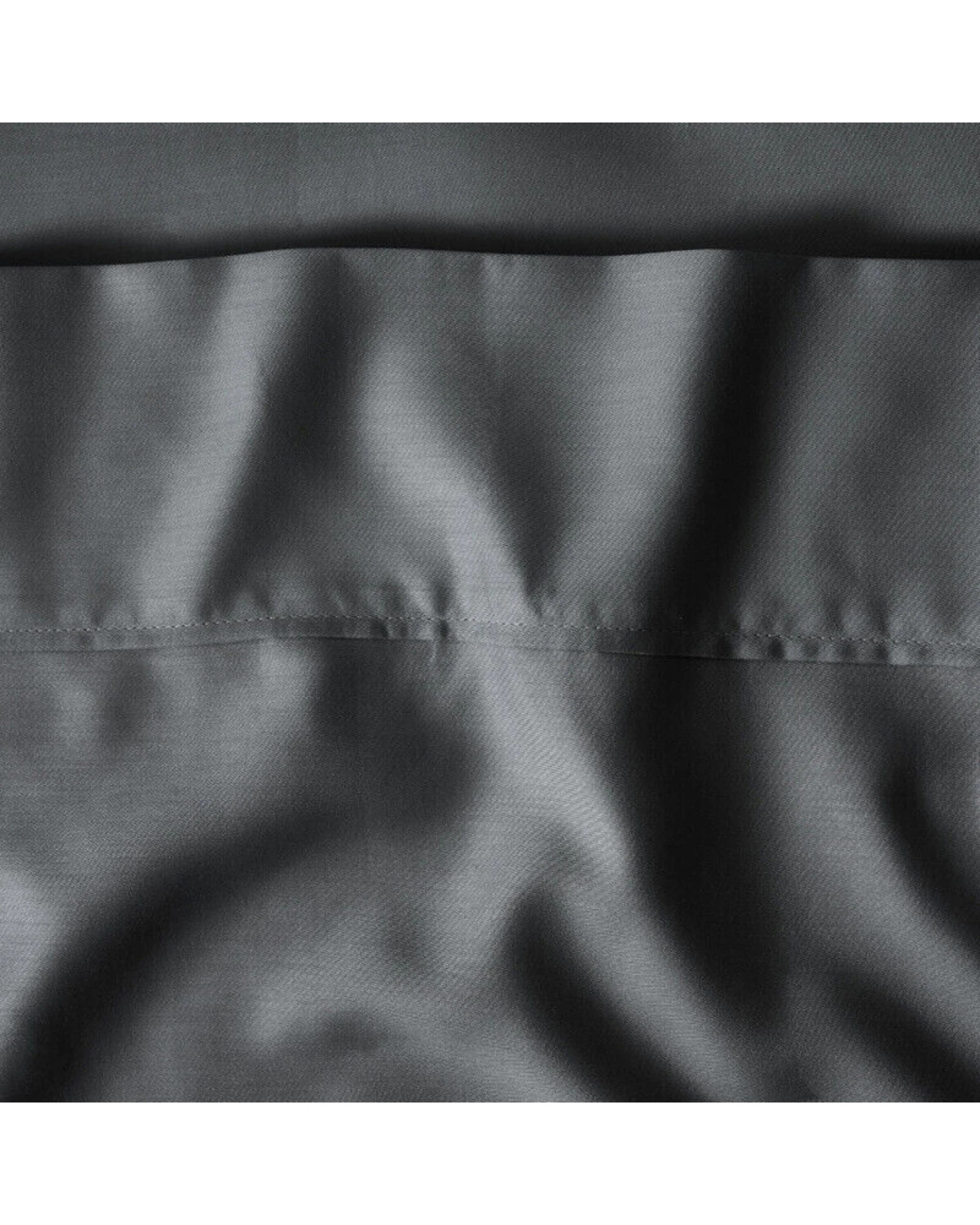 2 Sheraton Luxury 1000TC Cotton Fitted Bed Bedding Sheet Set Fossil - King Bed - Charcoal, 2 of 2