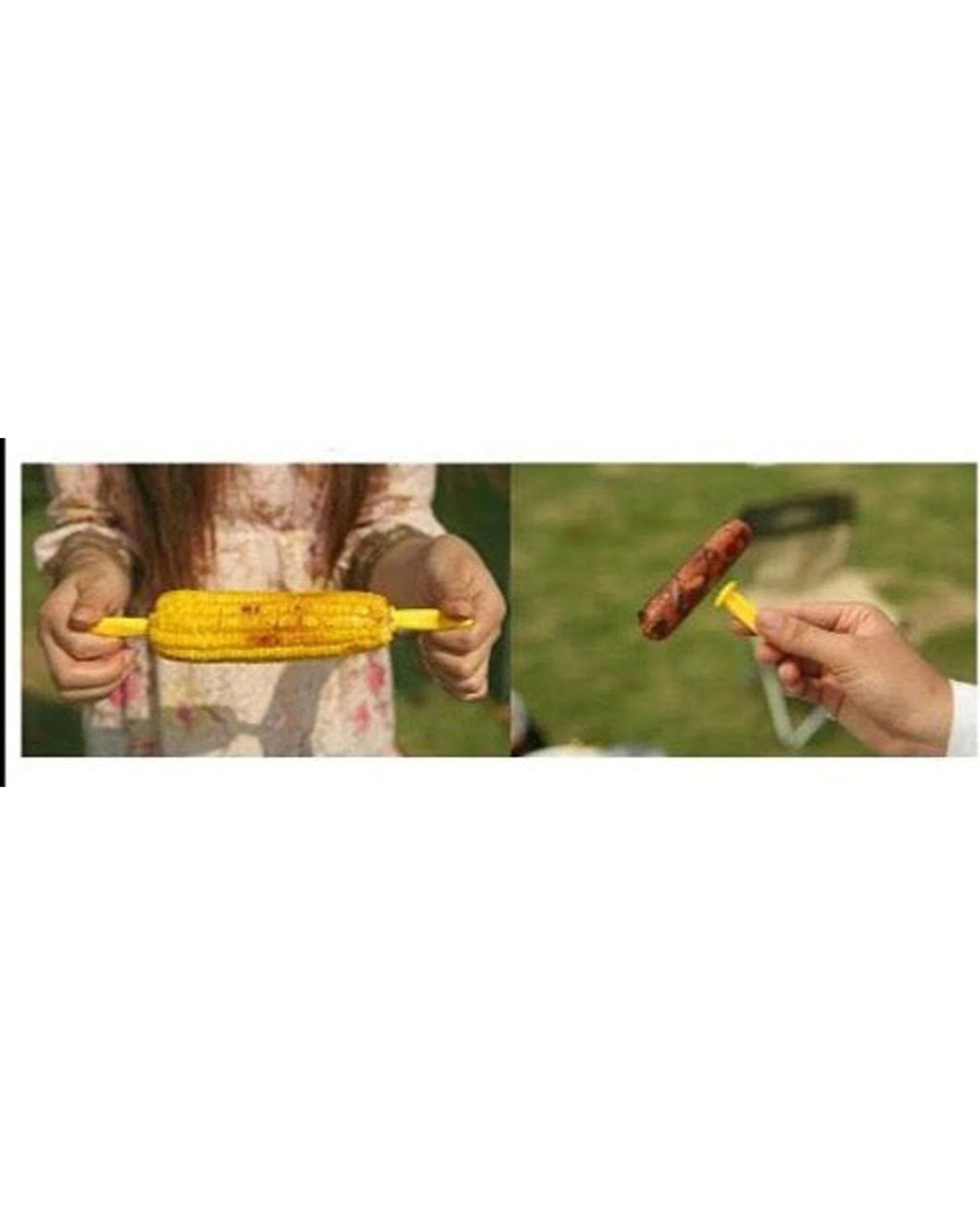 3 Avanti 4pc Soft Grip Corn Holders Set With Stainless Steel Spikes - Yellow, 3 of 3