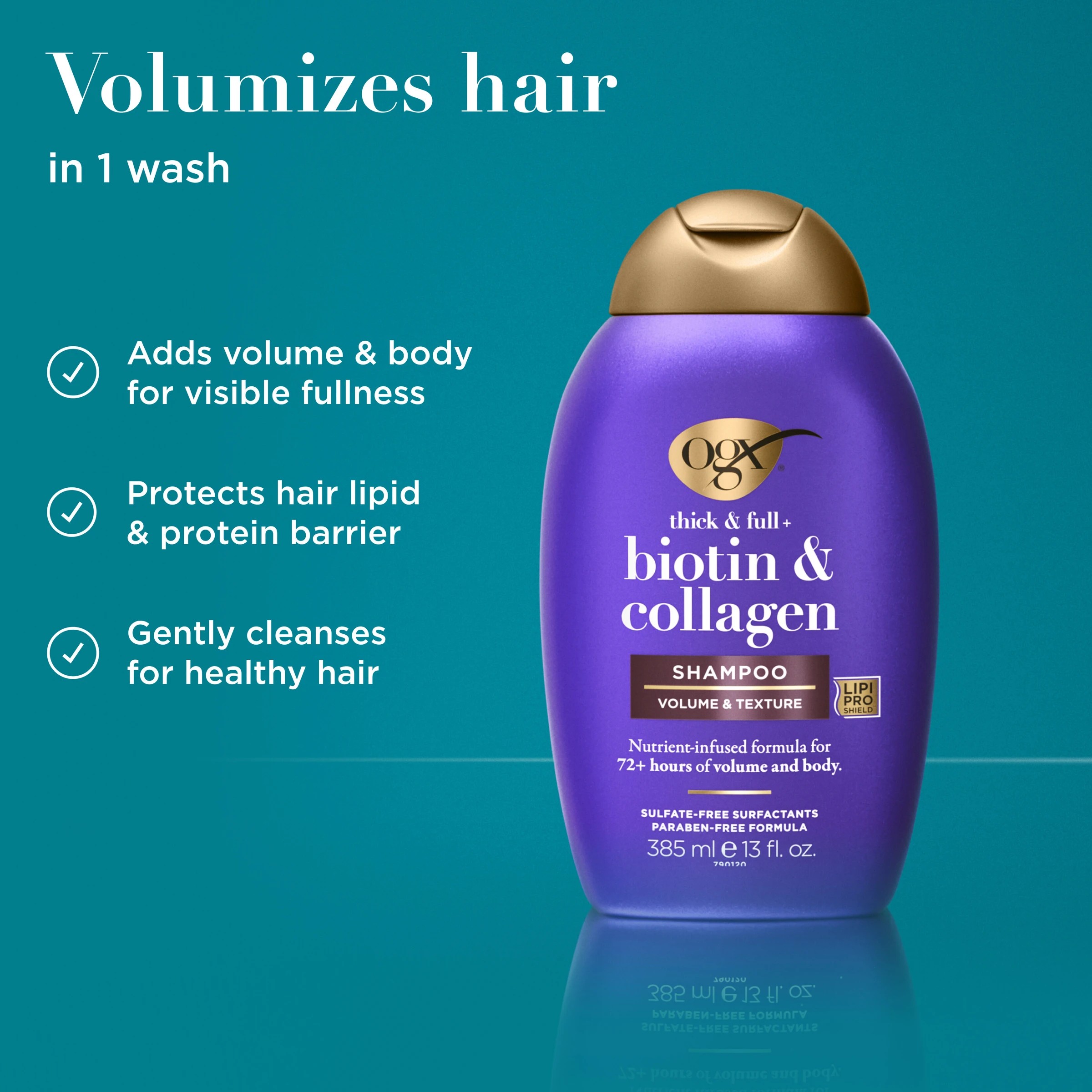 2 OGX Thick & Full+ Biotin & Collagen Shampoo 385ml, 2 of 9