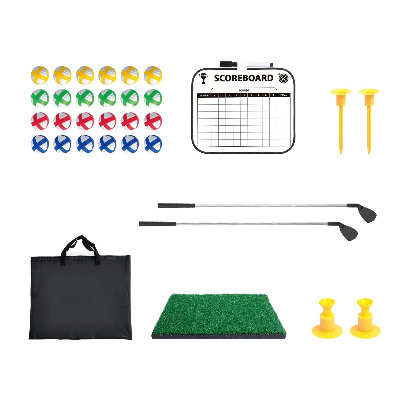6 Ausway Portable Golf Chipping Target Game Set for Indoor Outdoor, 6 of 6