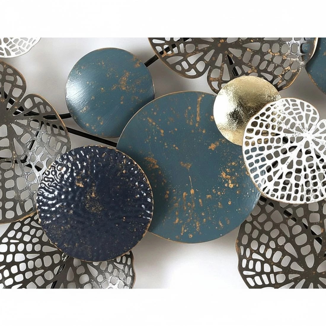 4 Artiss Metal Wall Art 132cm Hanging Sculpture - Blue, 4 of 4
