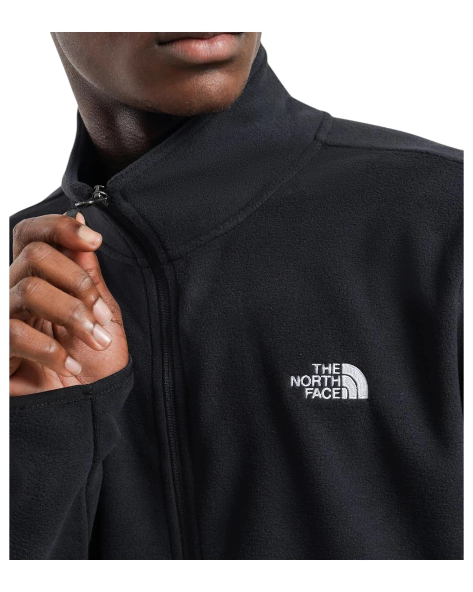 5 The North Face Mens TKA Glacier Full Zip Black Jacket BLACK, 5 of 7