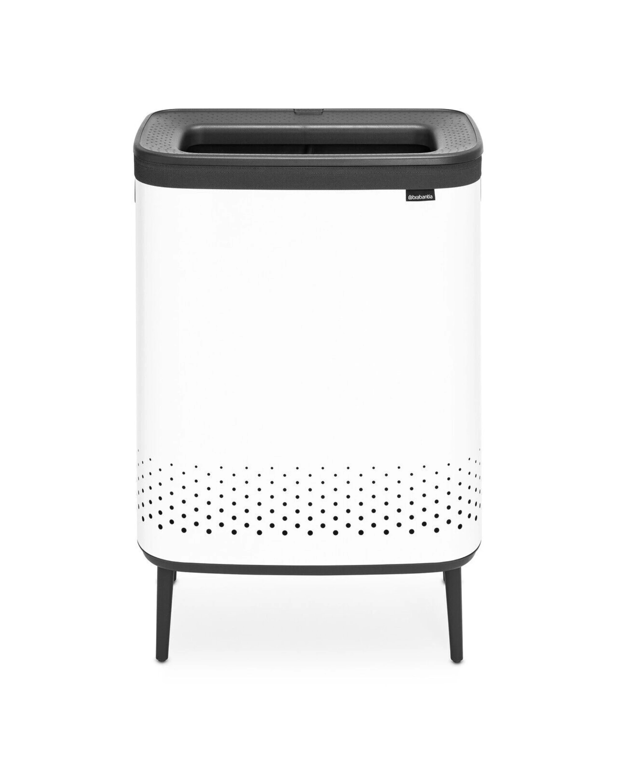 1 Brabantia Bo Dual 45 Litre Compartments Laundry Bin - White, 1 of 1