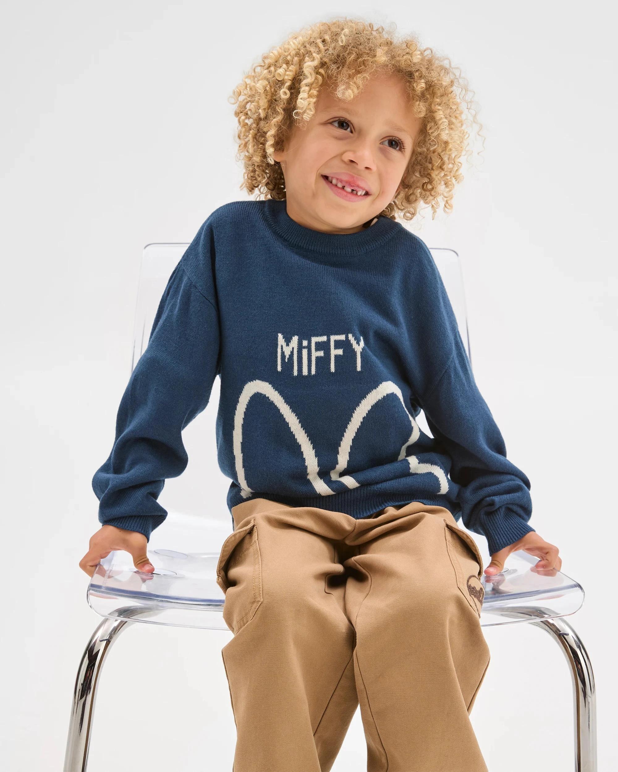 6 Miffy Long Sleeve Crew Neck Sweater NAVY, 6 of 8