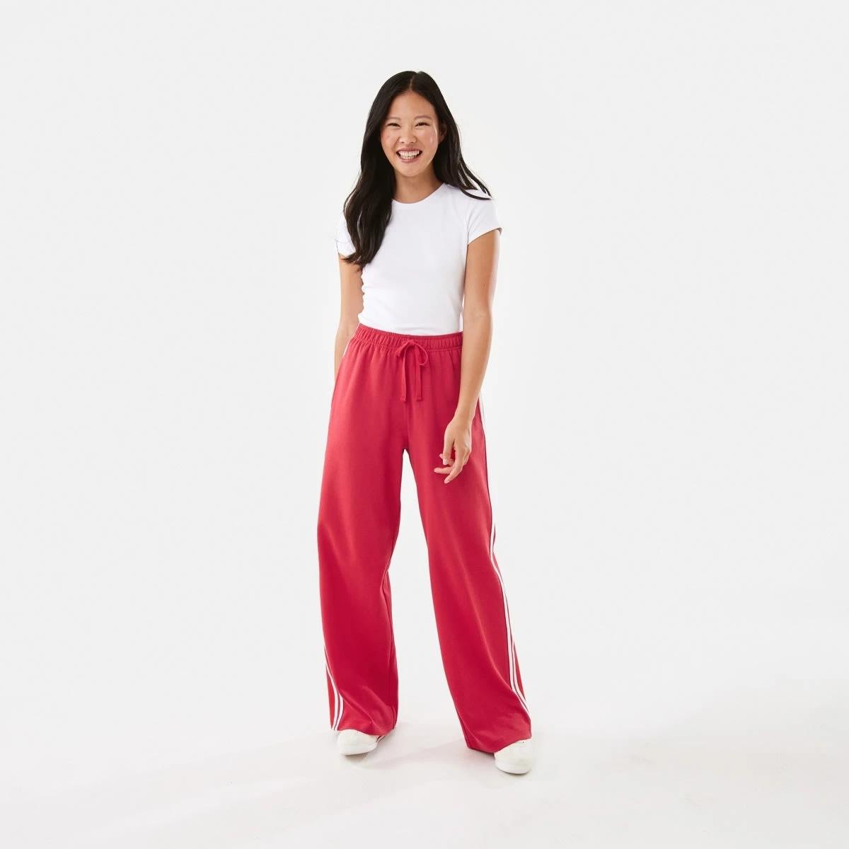 2 Side Stripe Pull On Pants Cherry Red, 2 of 10