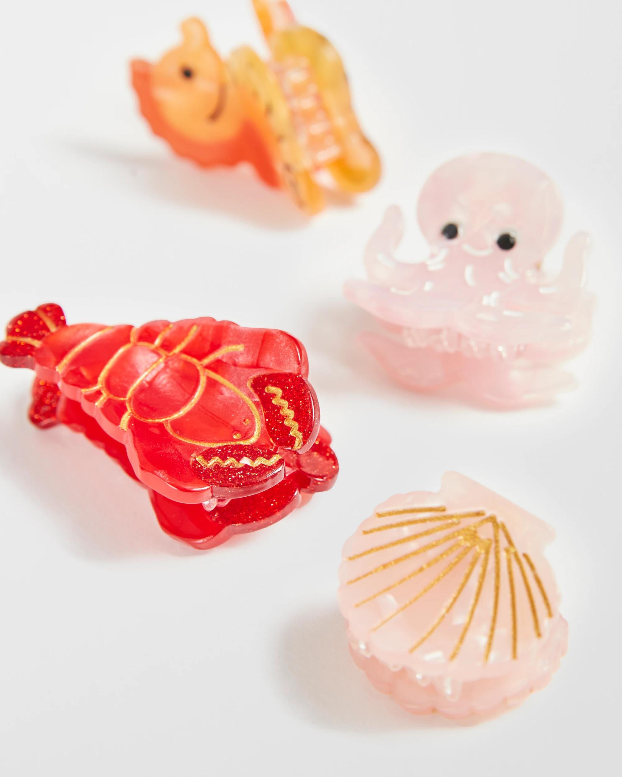 2 Target Kids 4 Pack Mini Sea Theme Claw Clips SEA THEME, 2 of 2