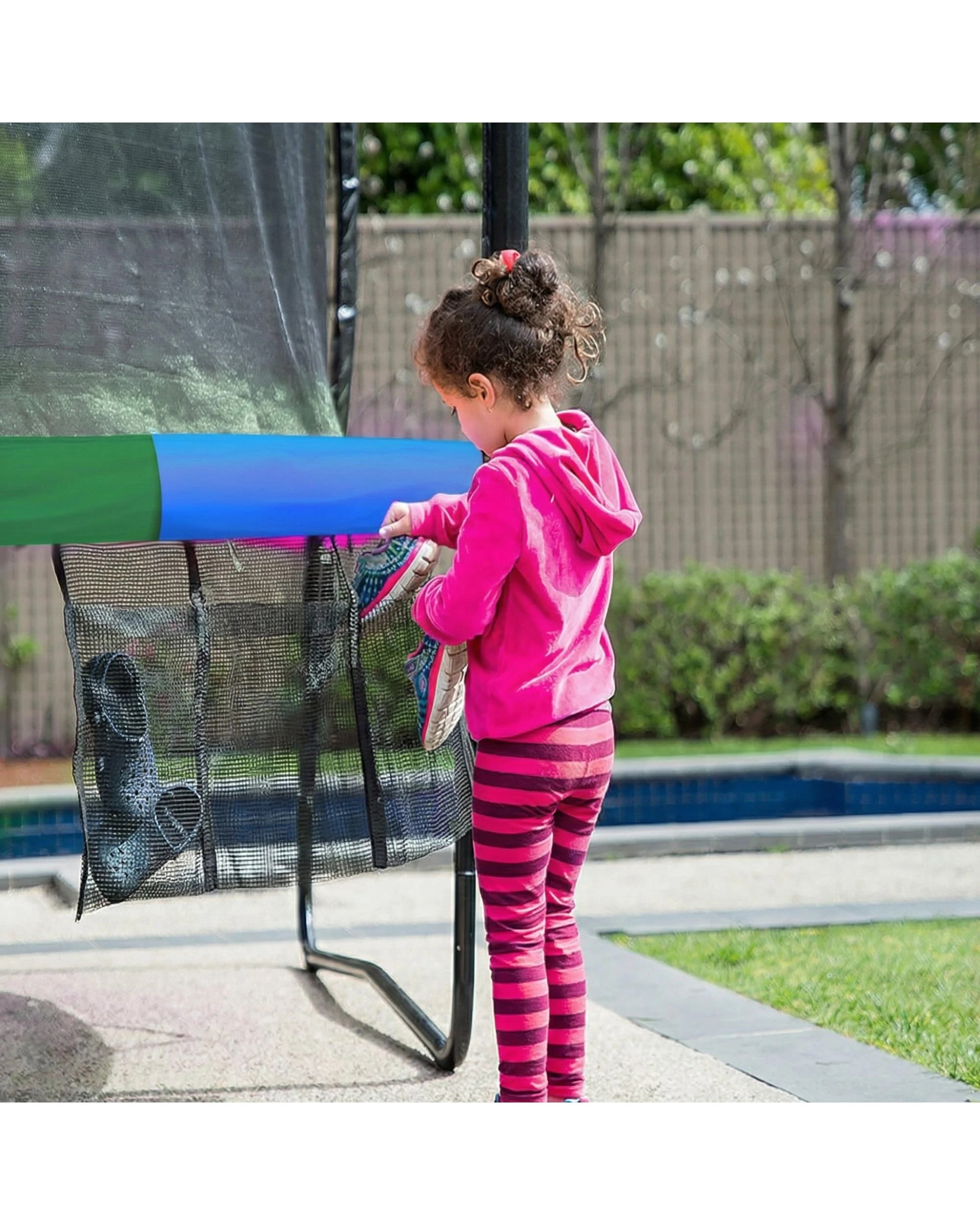6 Kahuna Trampoline 6 ft with Roof - Rainbow - Multi, 6 of 8