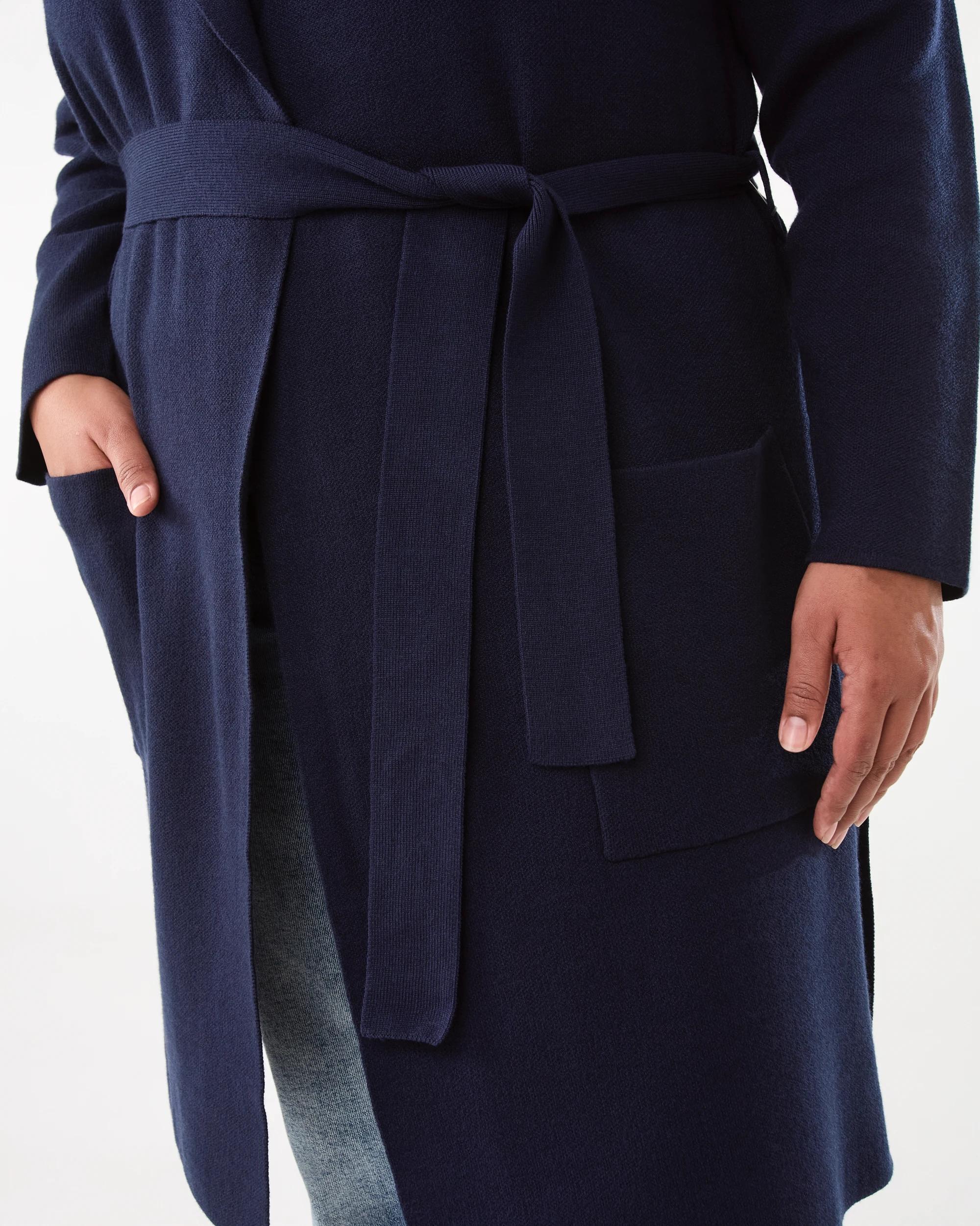 6 Curve Trench Coatigan Navy Blaze, 6 of 7