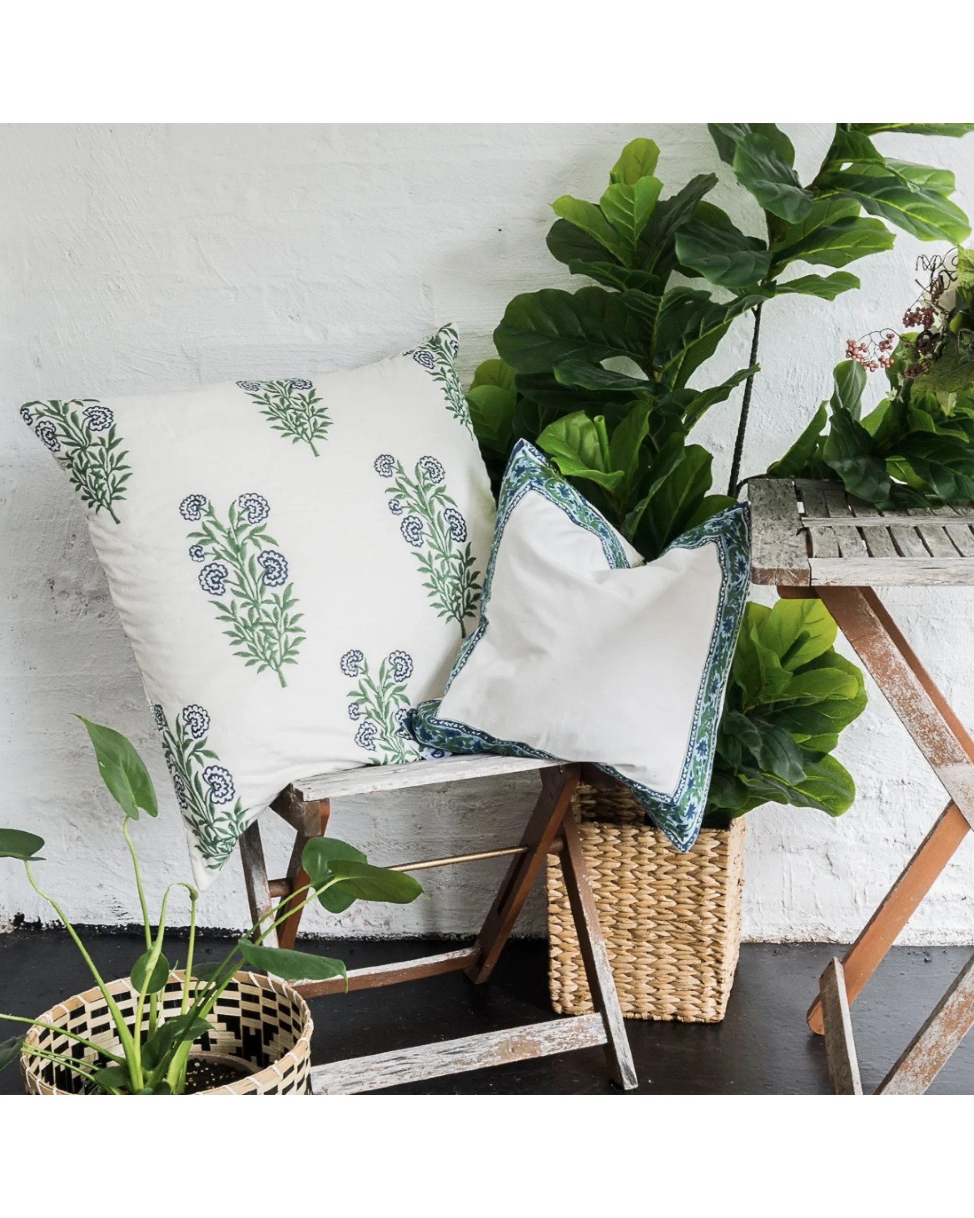 4 Kolka Iris Quilted Euro Sham Set Super Quality Cotton Quilted Front - Green, 4 of 5