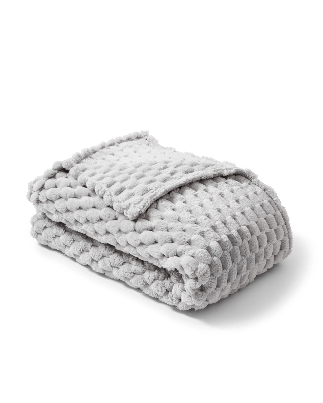 Plush Jacquard Blanket - Queen/King Bed, 