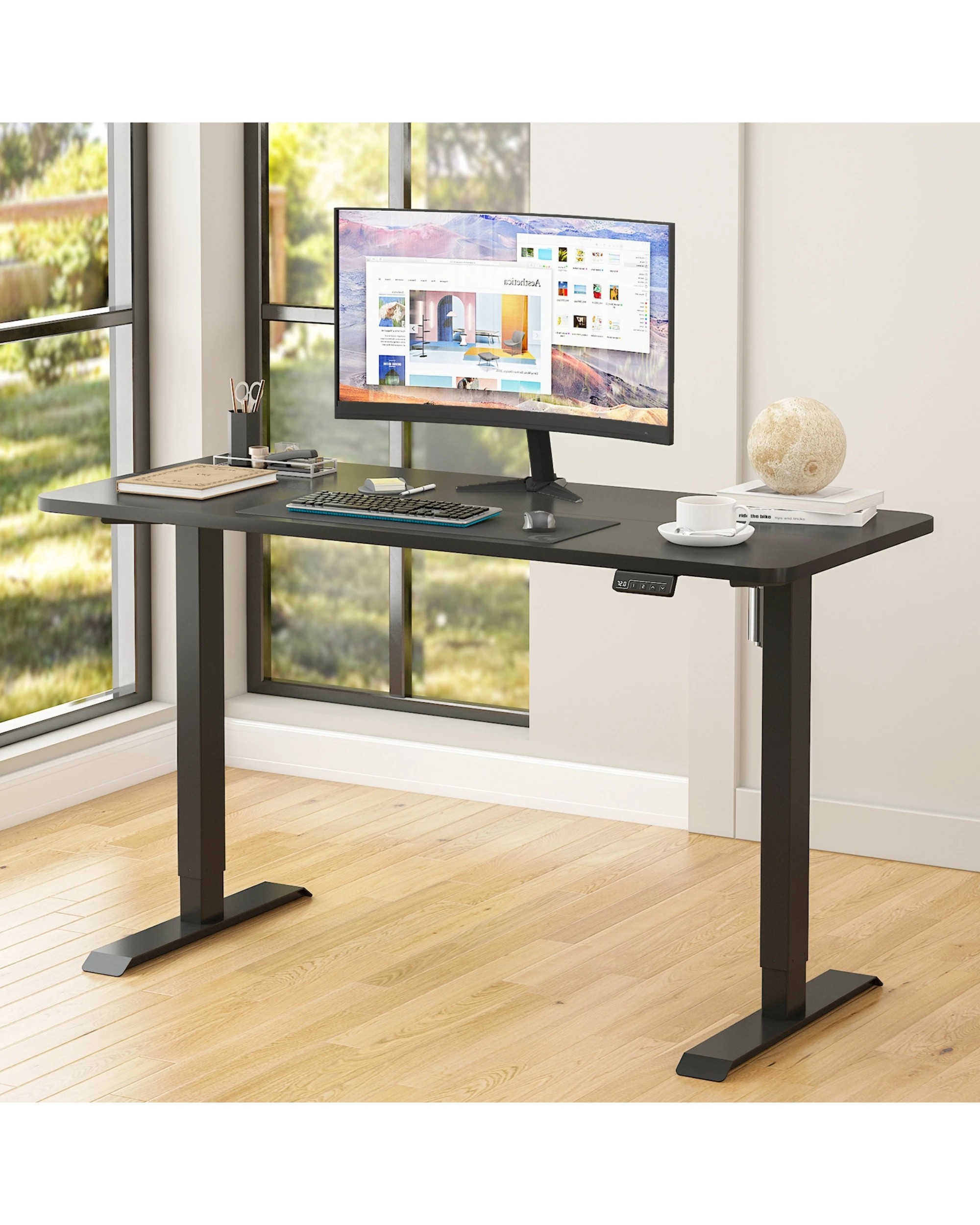 2 Advwin Electric Standing Desk Adjustable Height Ergonomic - Black, 2 of 3
