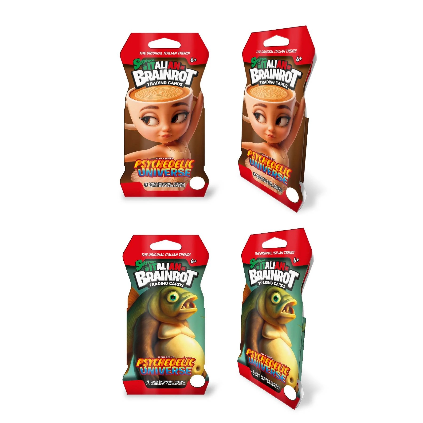 9 Skifidol Italian Brainrot Trading Card Game Blister - Assorted, 9 of 9