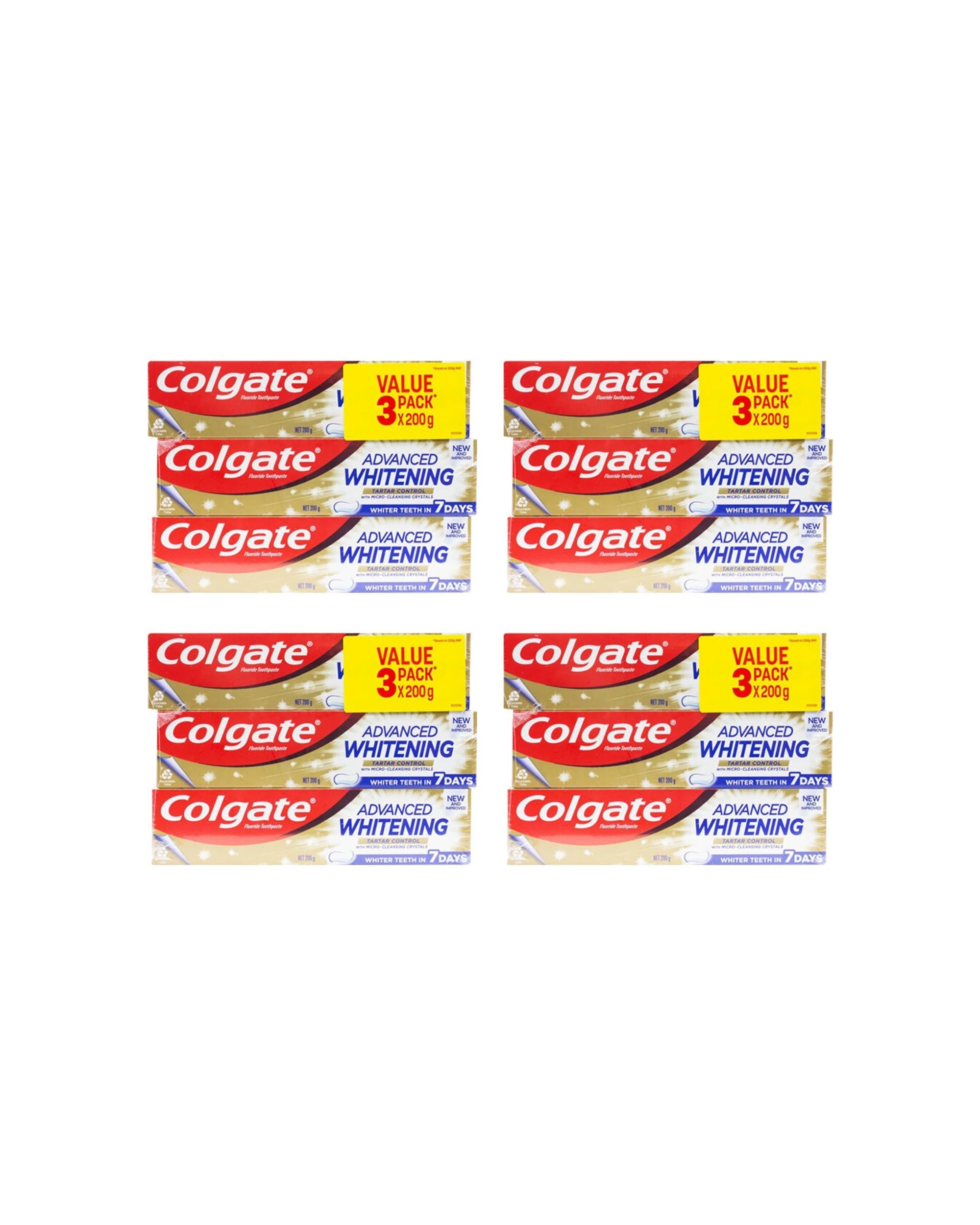 1 Colgate Advanced Whitening Toothpaste Tartar Control 4PK 200g Oral Care - Multi, 1 of 3