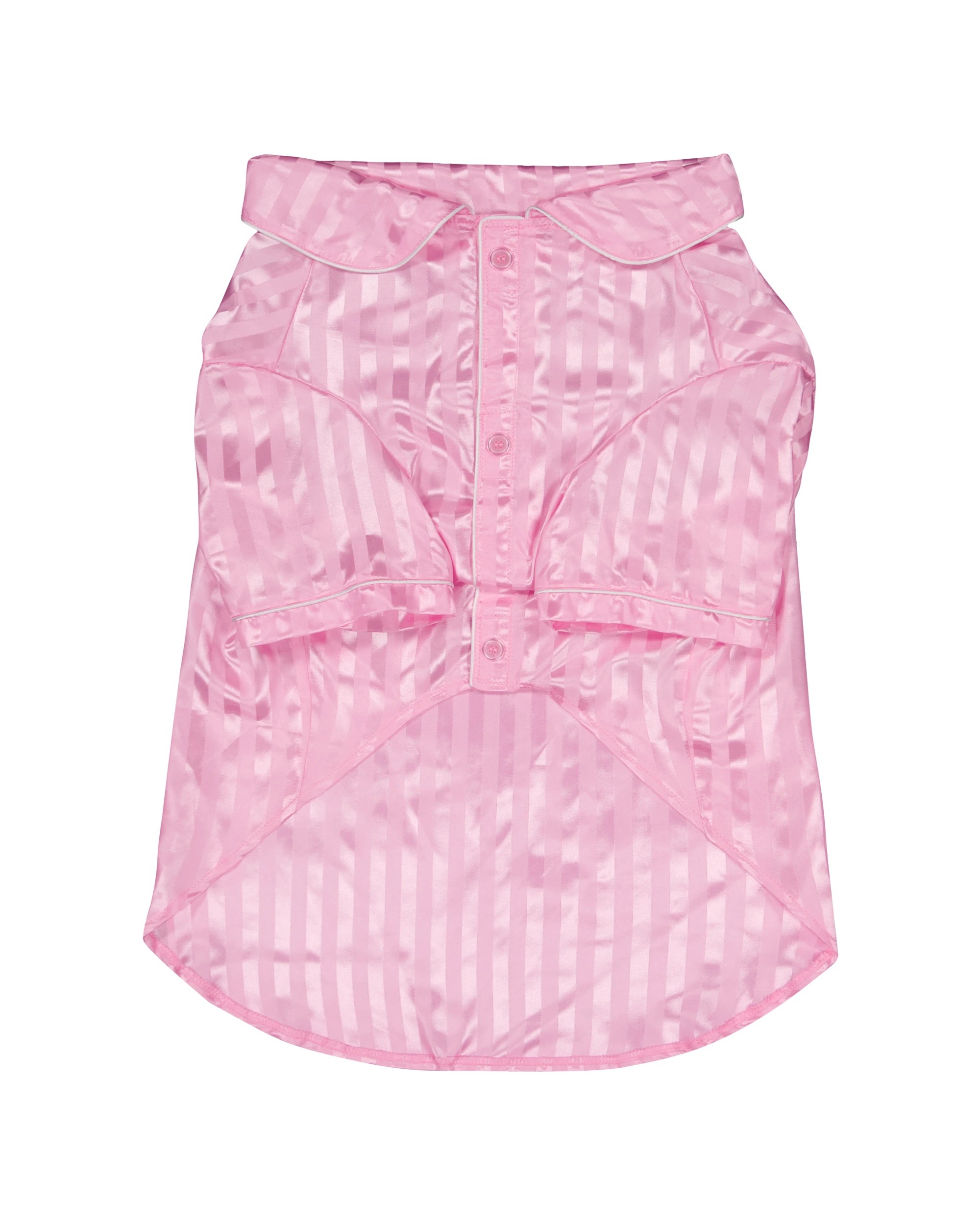 2 Pet Satin Stripe Pyjamas - Extra Extra Large, Pink, 2 of 9