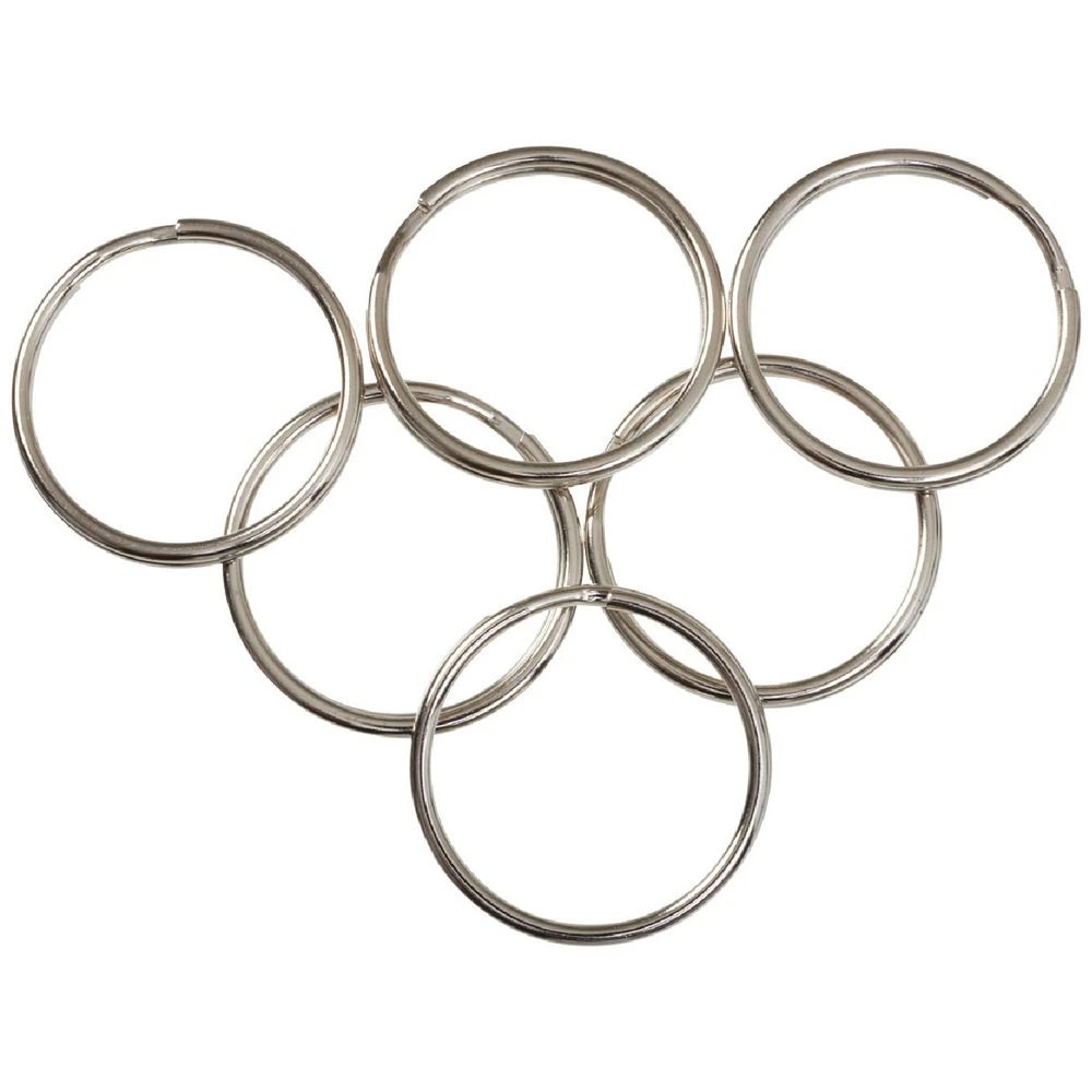 1 J.Burrows Split Key Rings 25mm Silver 10 Pack, 1 of 3