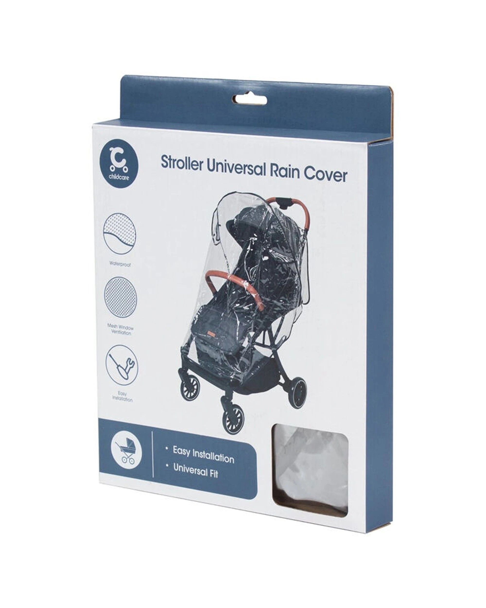 1 Childcare Universal Rain Cover Mesh Ventilation Fits Most Single Strollers - Plain, 1 of 2