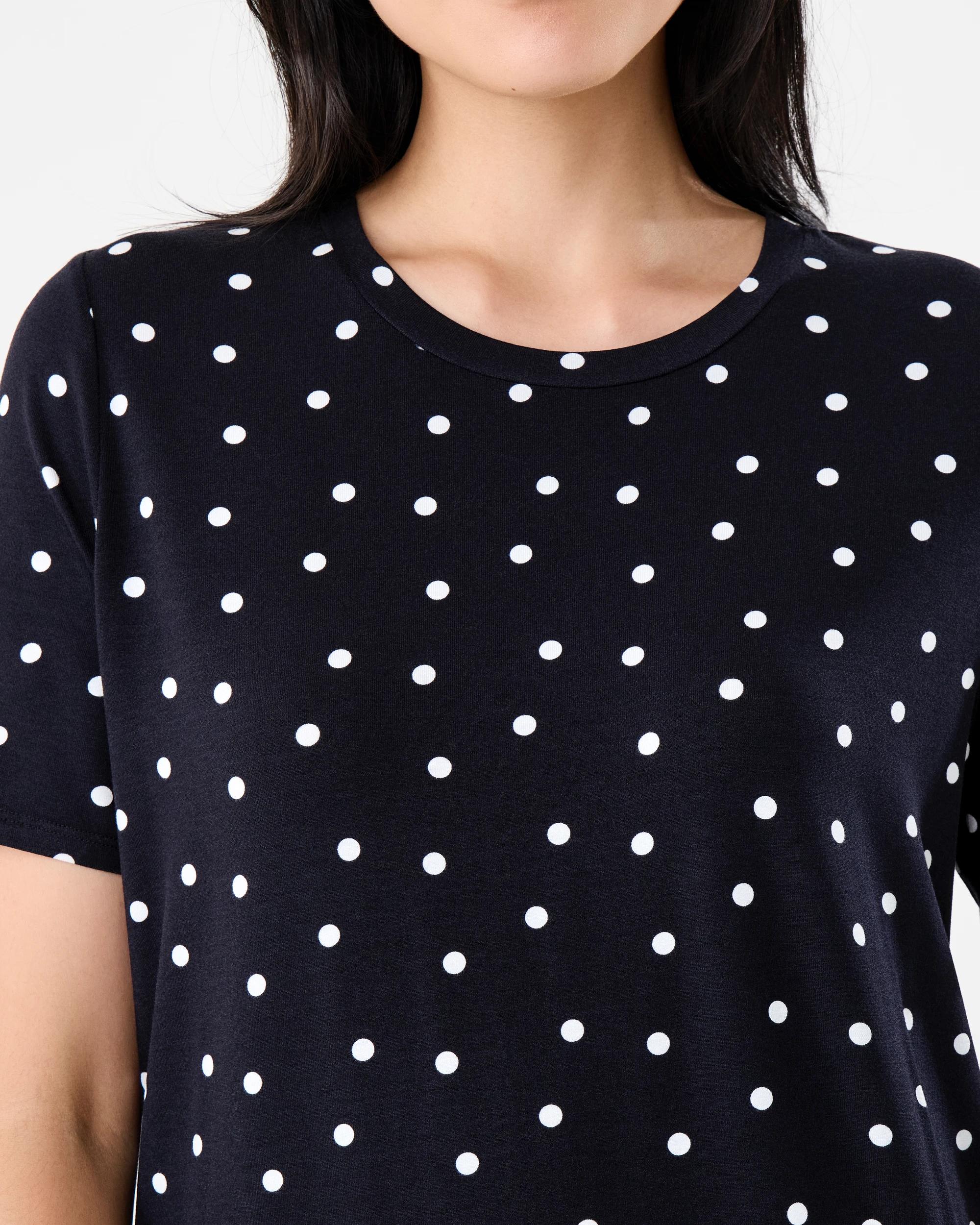 5 Short Sleeve Curve Hem Tunic Black Spot, 5 of 6