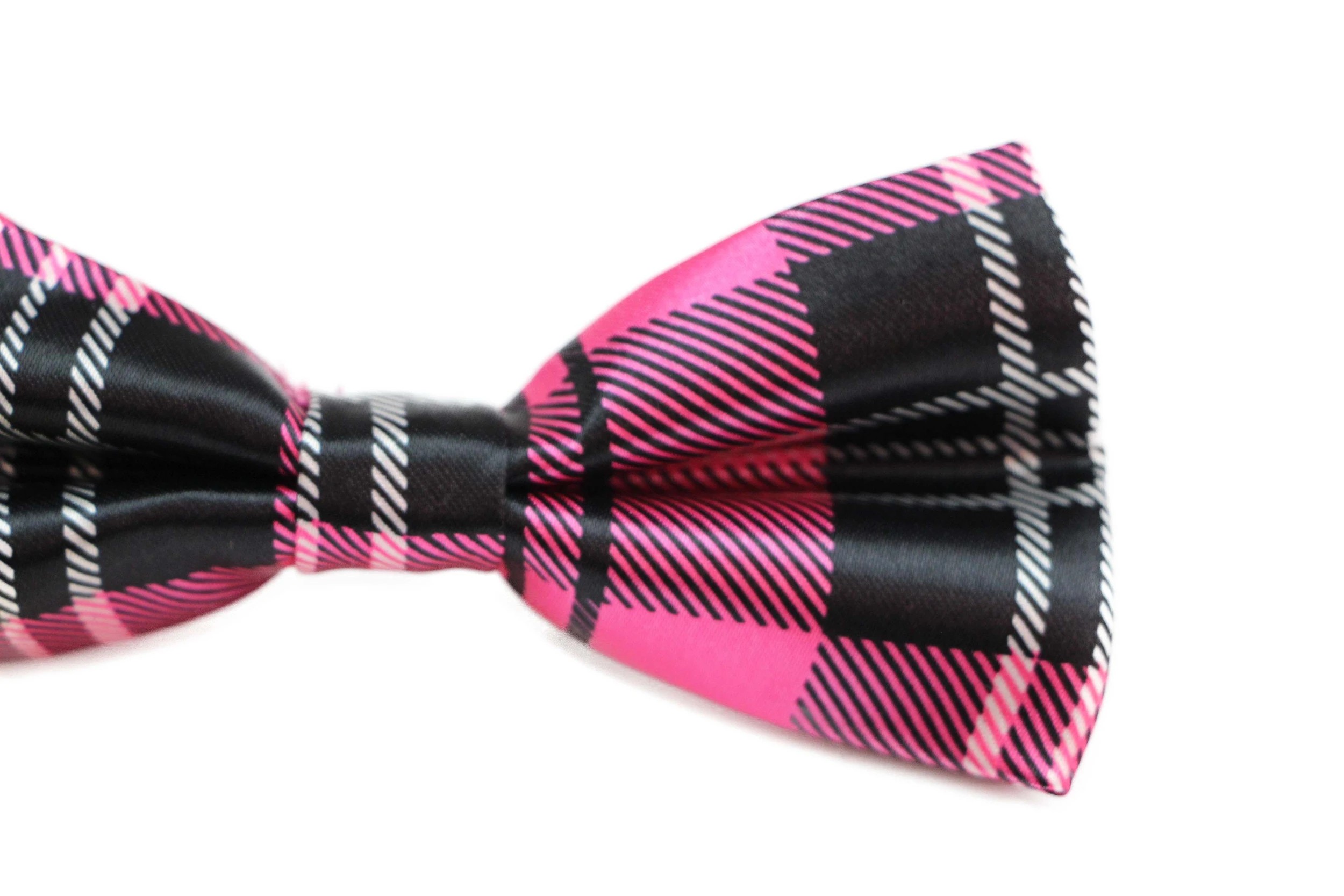 5 Zasel Mens Pink Tarten Plaid Patterned Bow Tie - Multi, 5 of 7