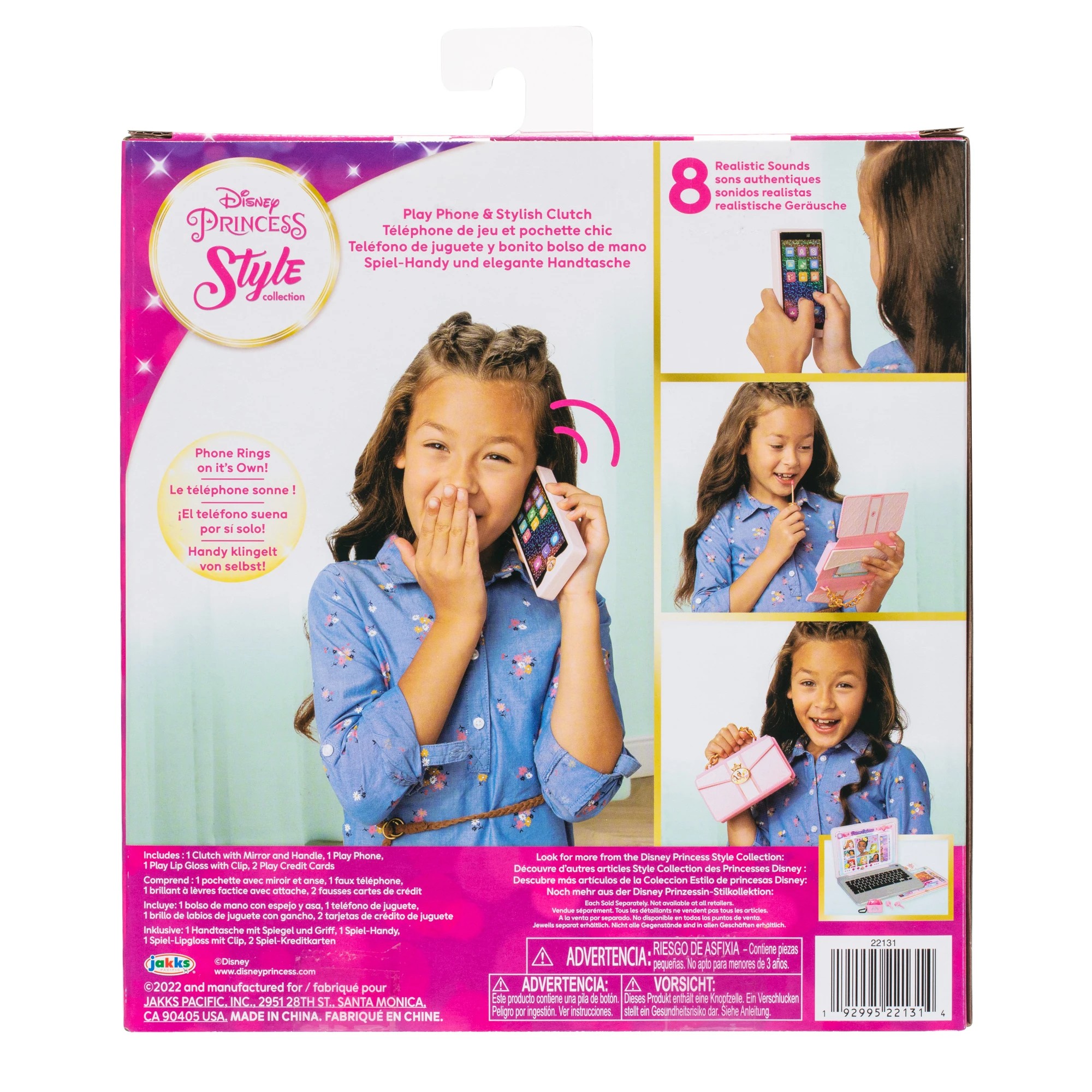 3 Disney Princess Style Collection Play Phone and Stylish Clutch, 3 of 8
