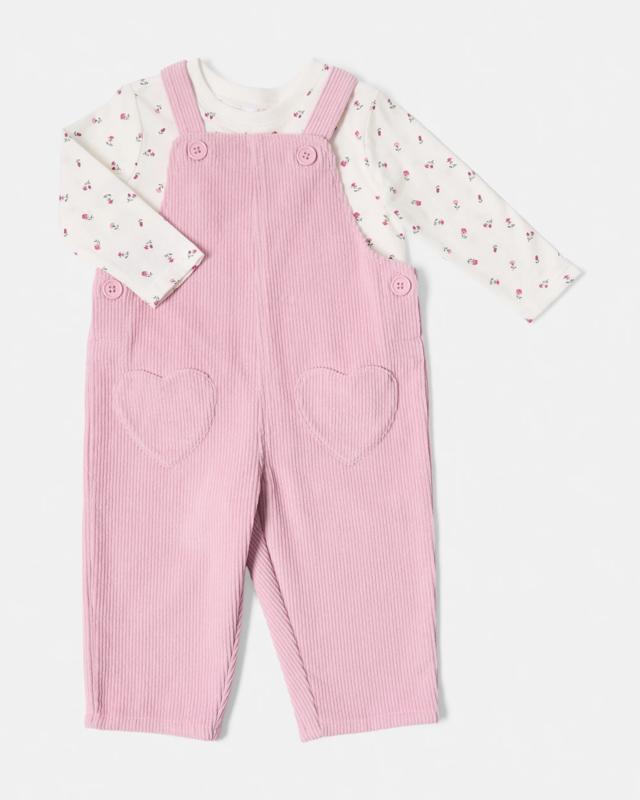Cotton Long Sleeve Corduroy Dungaree