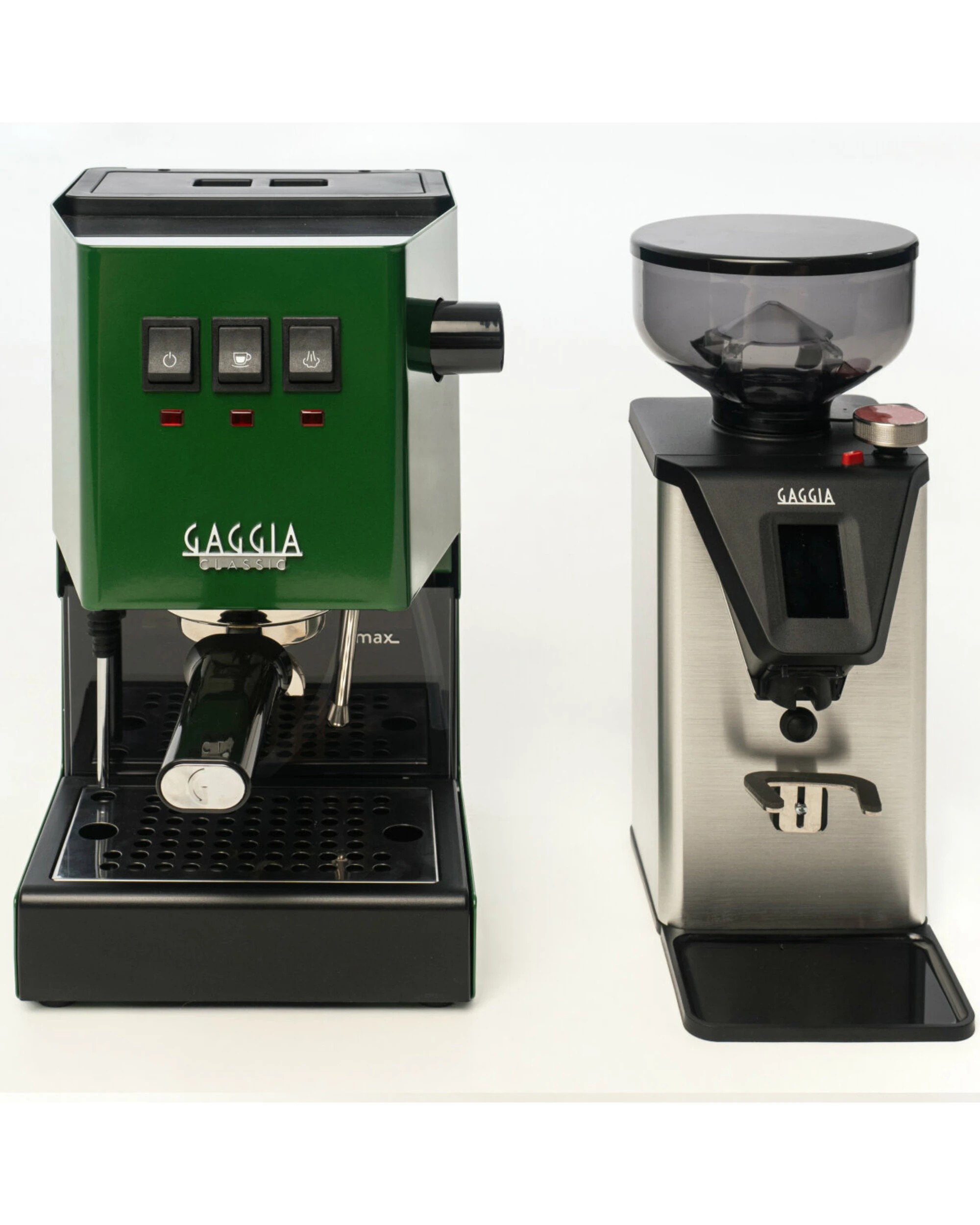 1 Gaggia Classic E24 Green Coffee Machine & Coffee Grinder Package, 1 of 5