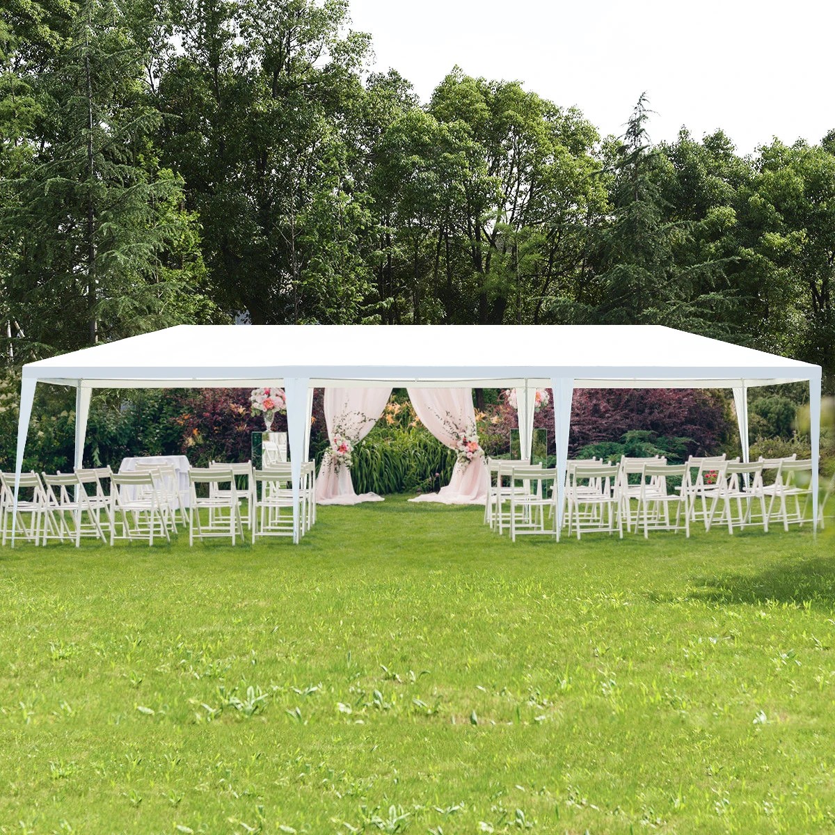 3 Costway 3x9m Outdoor Gazebo Wedding Party Event Tent - White, 3 of 3