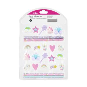 30 Piece Pencil and Eraser Set