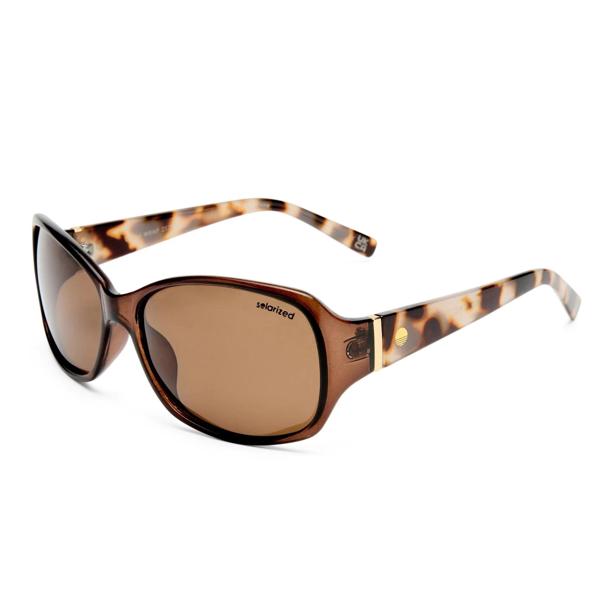 2 SOLARIZED® Glam Wrap Sunglasses, Dark Tortoishell TORTOISHELL, 2 of 3
