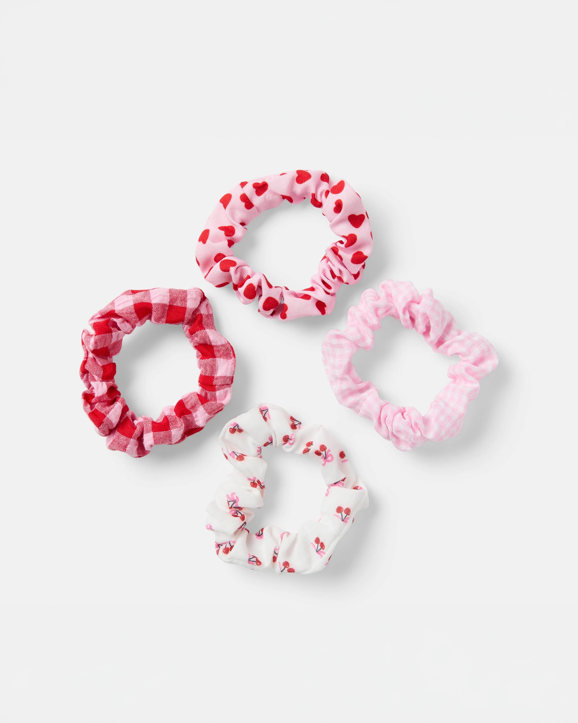 2 4 Pack Hair Scrunchies - Cherry, 2 of 4