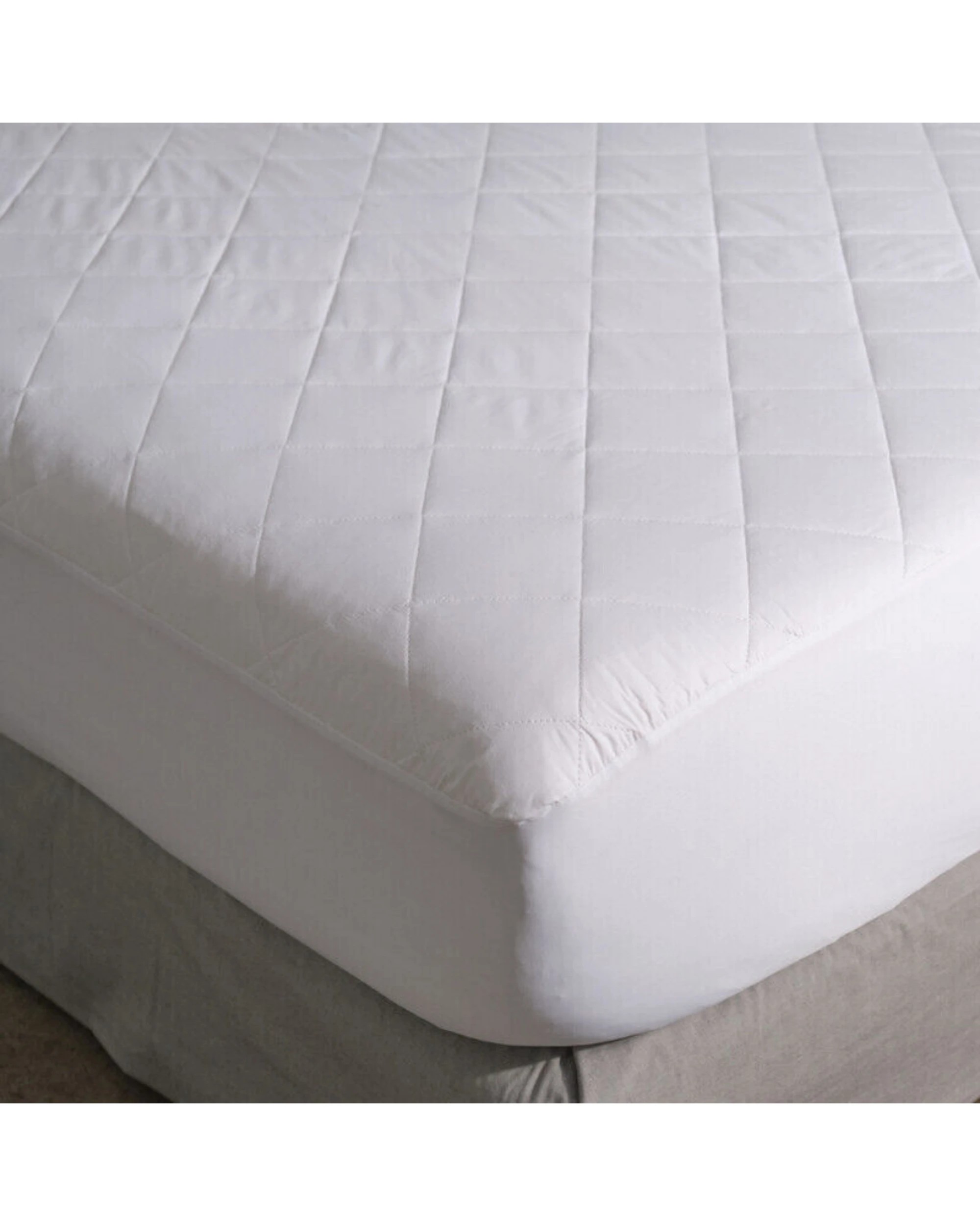2 Canningvale Cotton Mattress Protector - Queen - Queen Bed - White, 2 of 2
