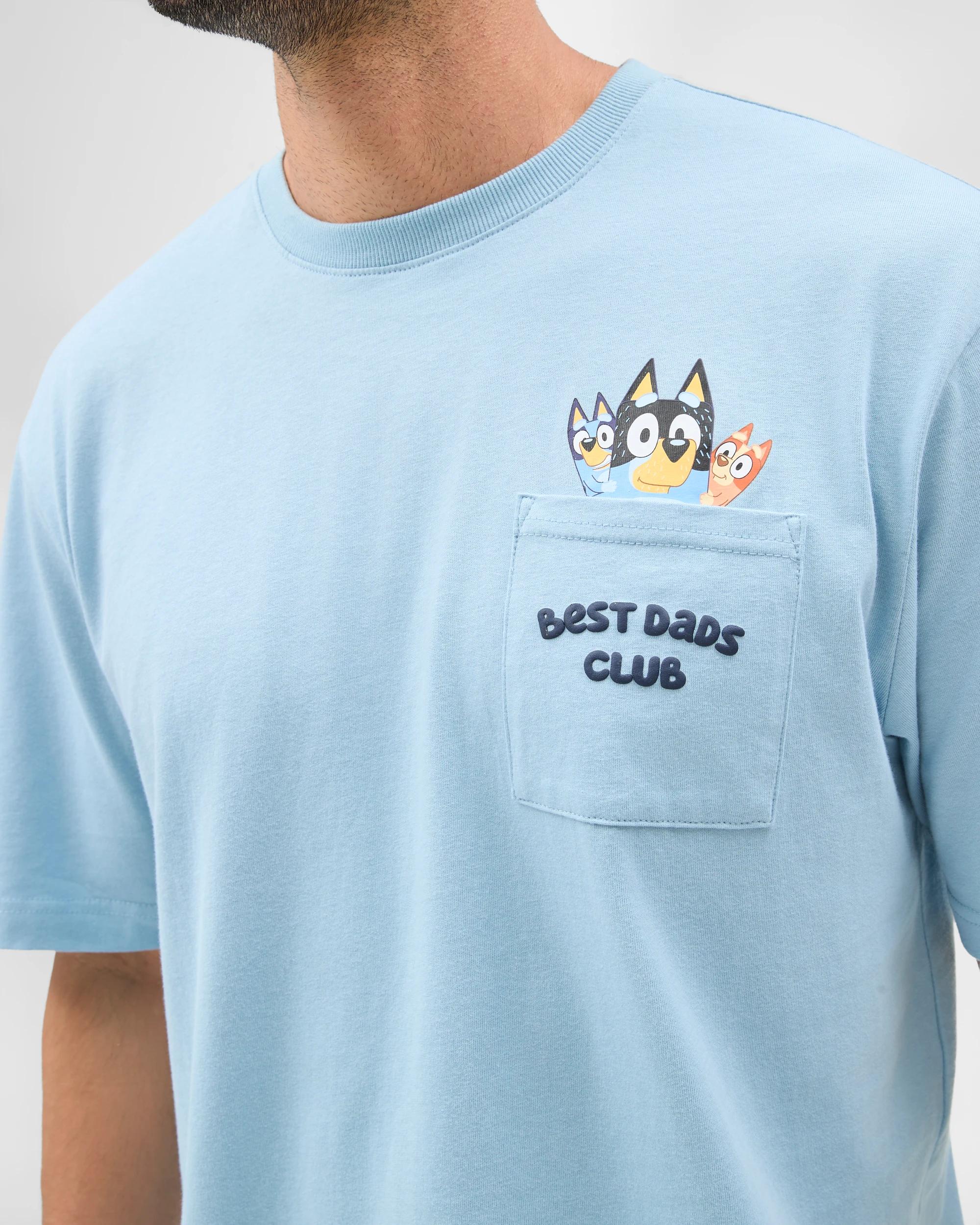 2 Bluey Australian Cotton Best Dad T-Shirt MID BLUE, 2 of 7