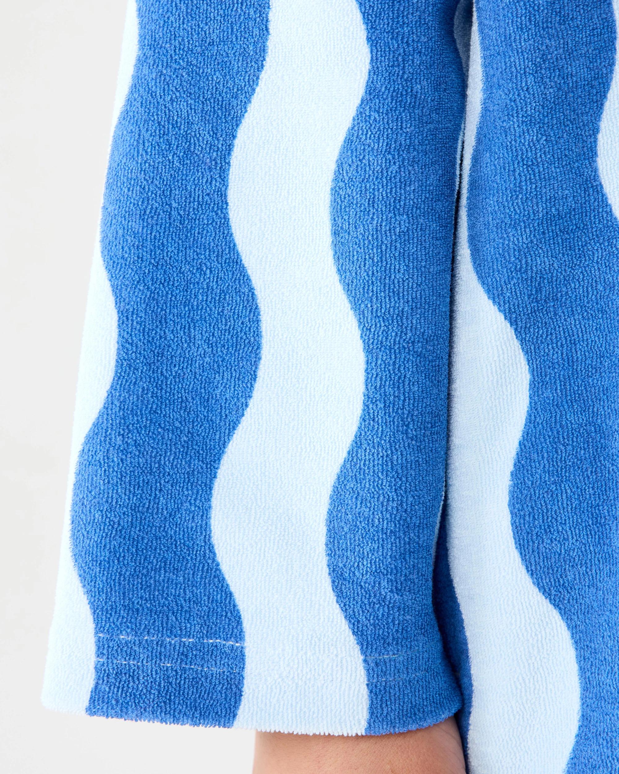 5 Terry Towelling Cover up Blu Stripe, 5 of 7