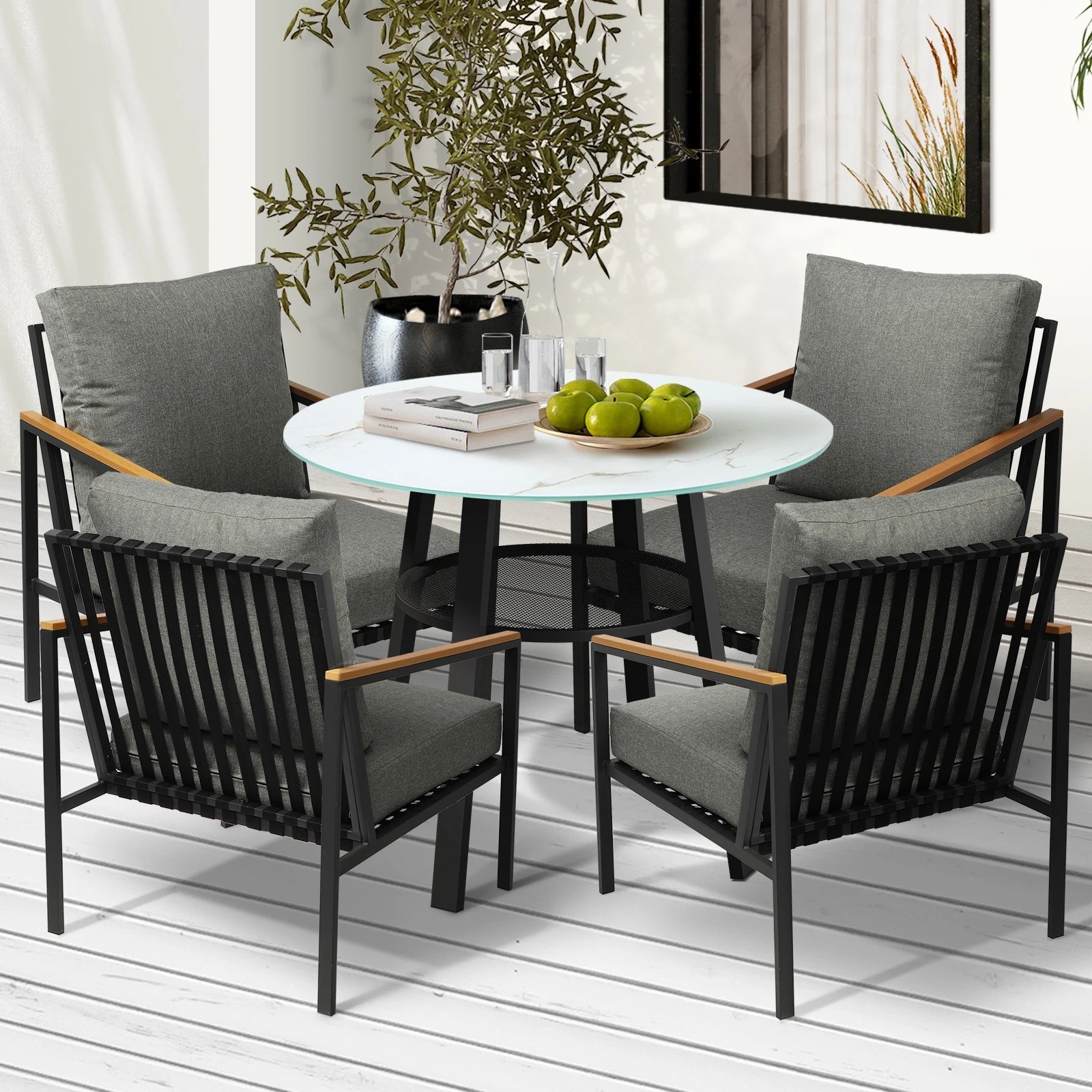 7 Livsip 5pcs Outdoor Dining Setting Patio Furniture Bistro Set
 - Multi, 7 of 7