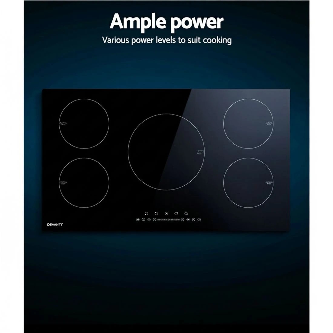 4 Devanti Induction Cooktop 90cm Electric Cooker - Black, 4 of 6
