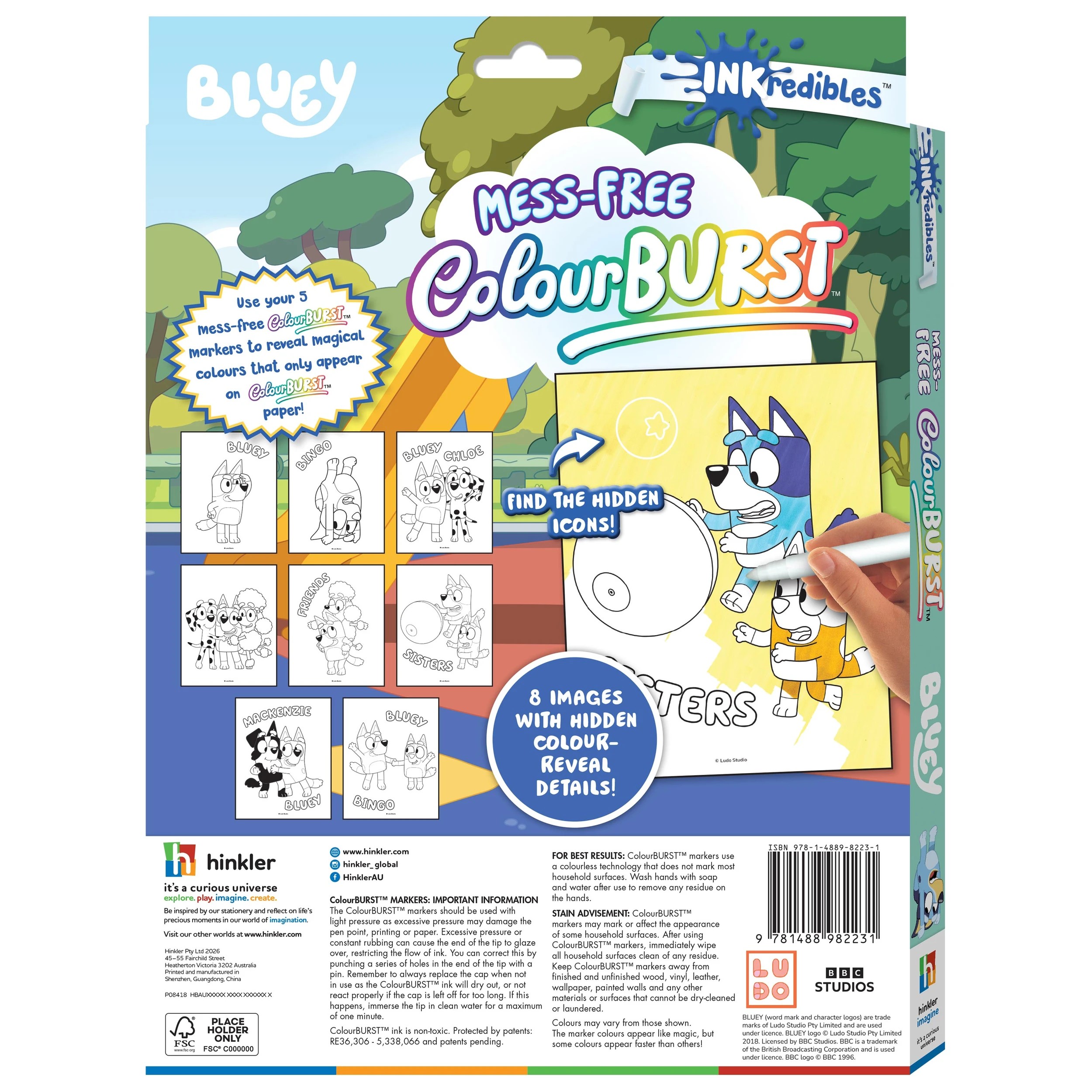 inkredibles-bluey-mess-free-colourburst-activity-kit-book-kmart