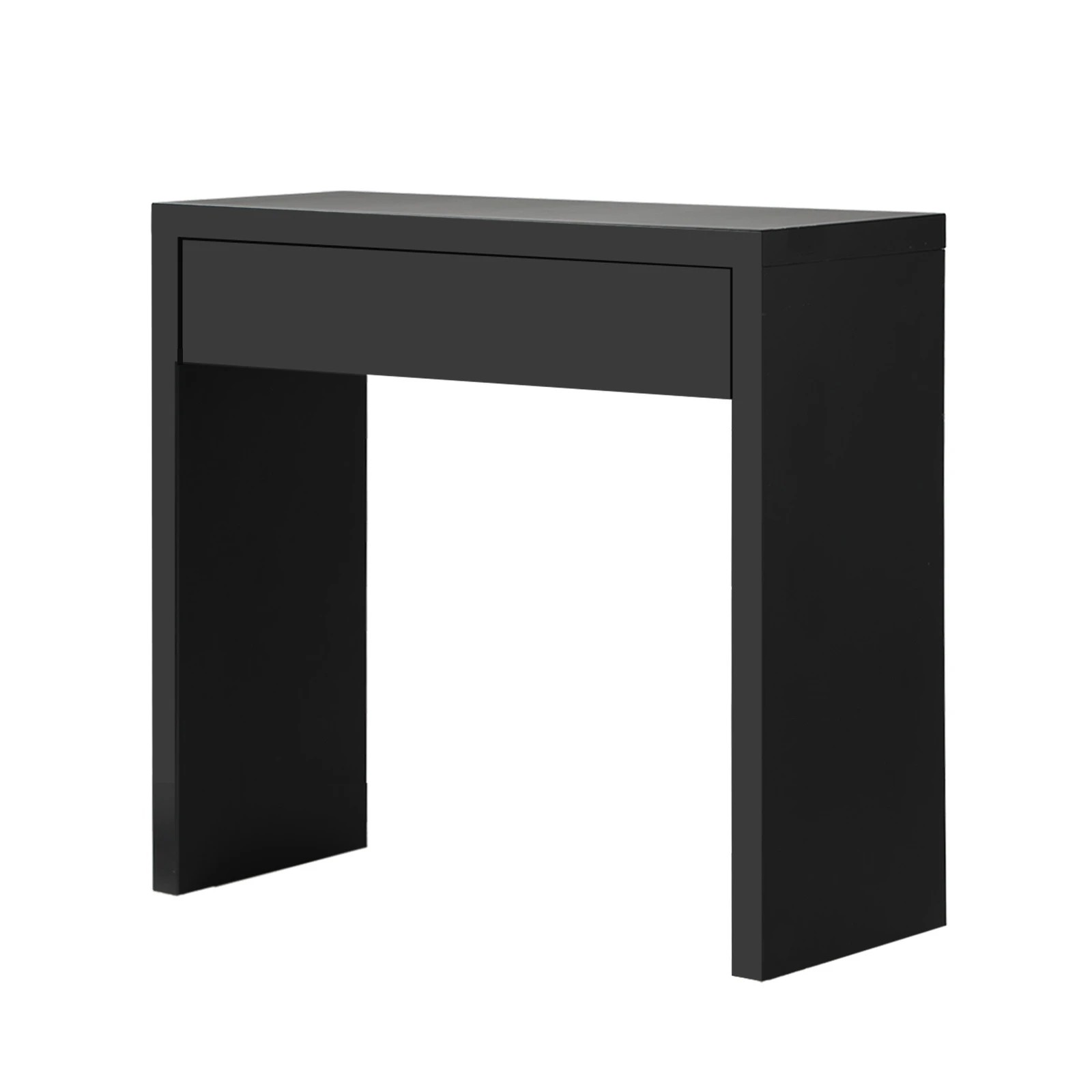 7 Oikiture Console Table Wood Sofa Table Hall Side Entry With Drawer
 - Black, 7 of 9