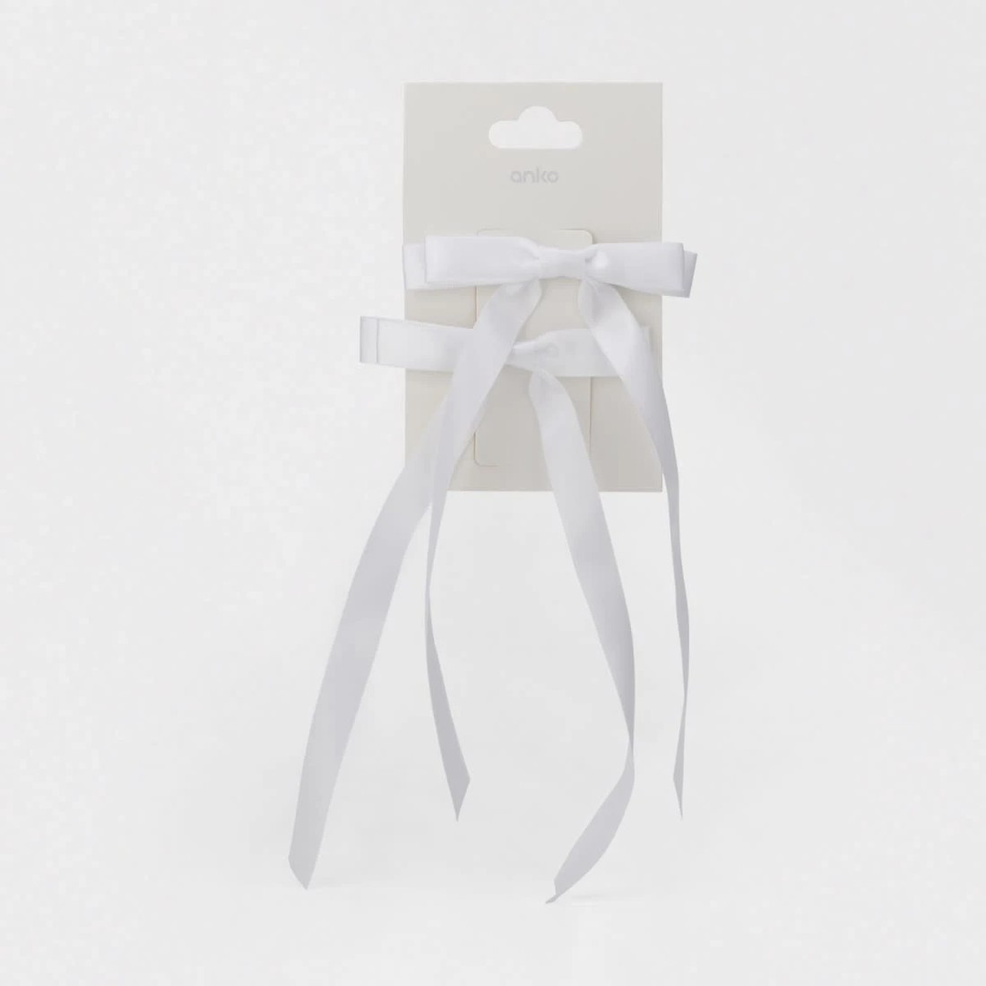 4 2 Pack White Bow Slide Hair Clips, 4 of 4