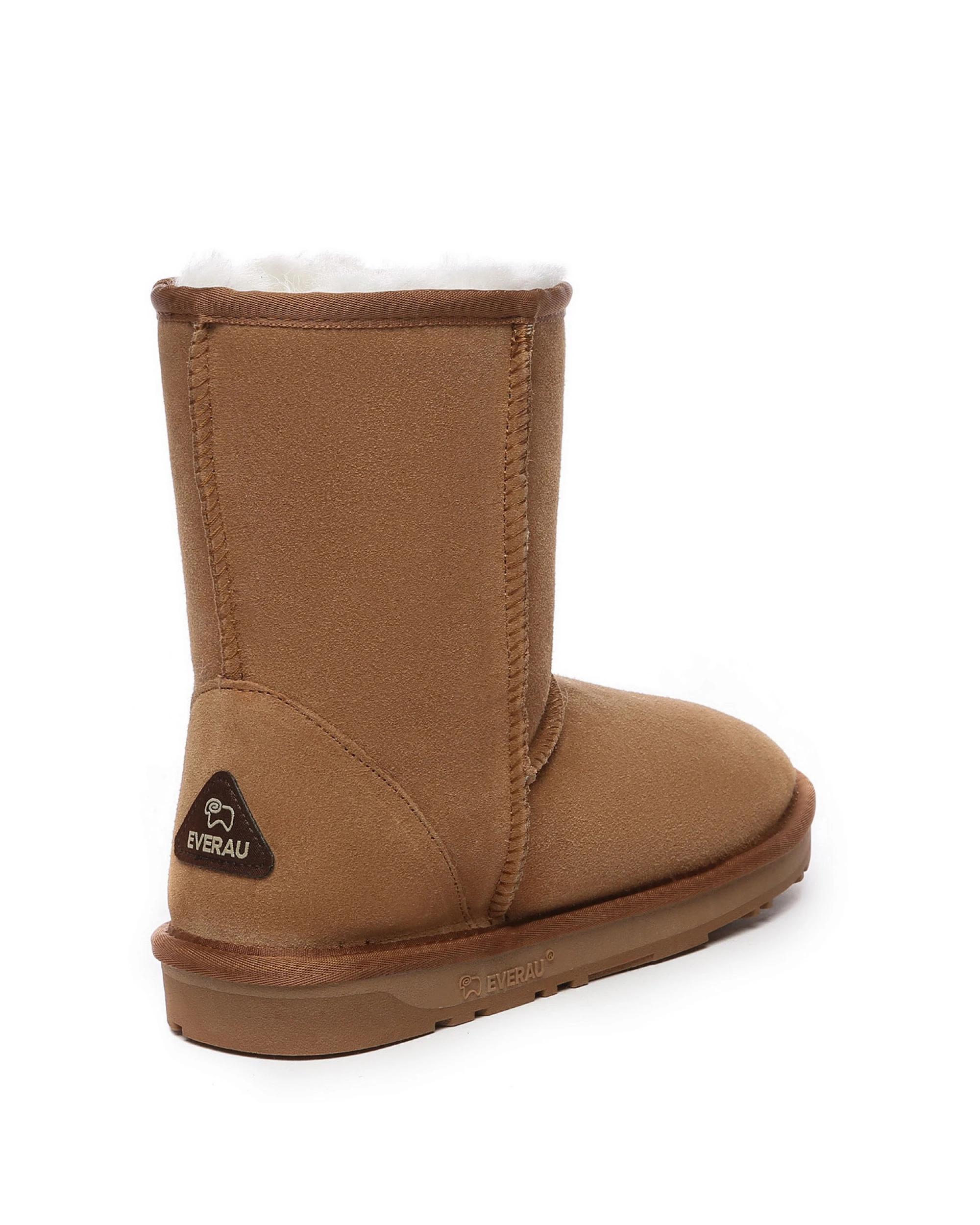 3 Everau Unisex Mid Calf Short Boots CHESTNUT, 3 of 5