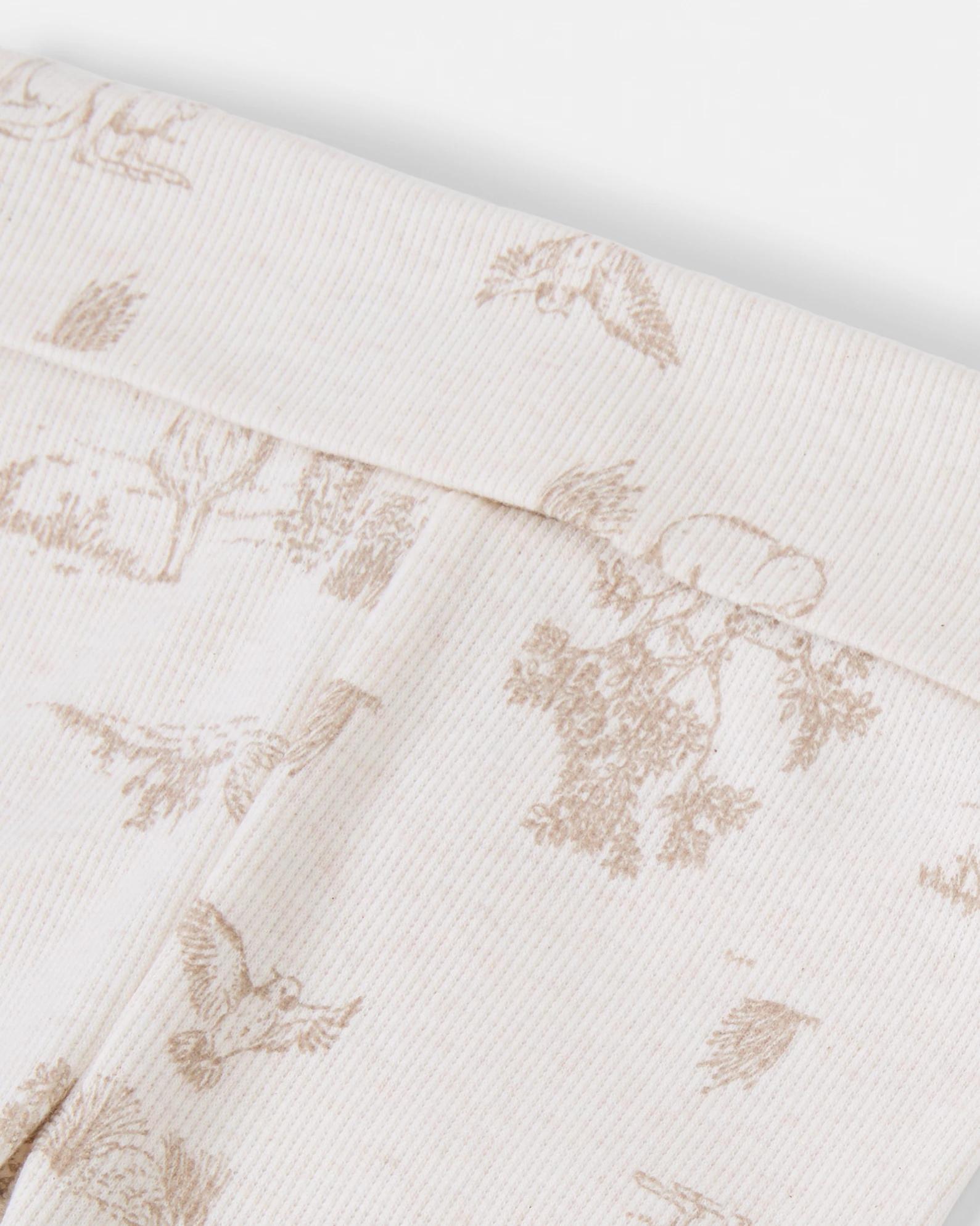 6 2 Piece Long Sleeve Newborn Set Beig Animl, 6 of 6