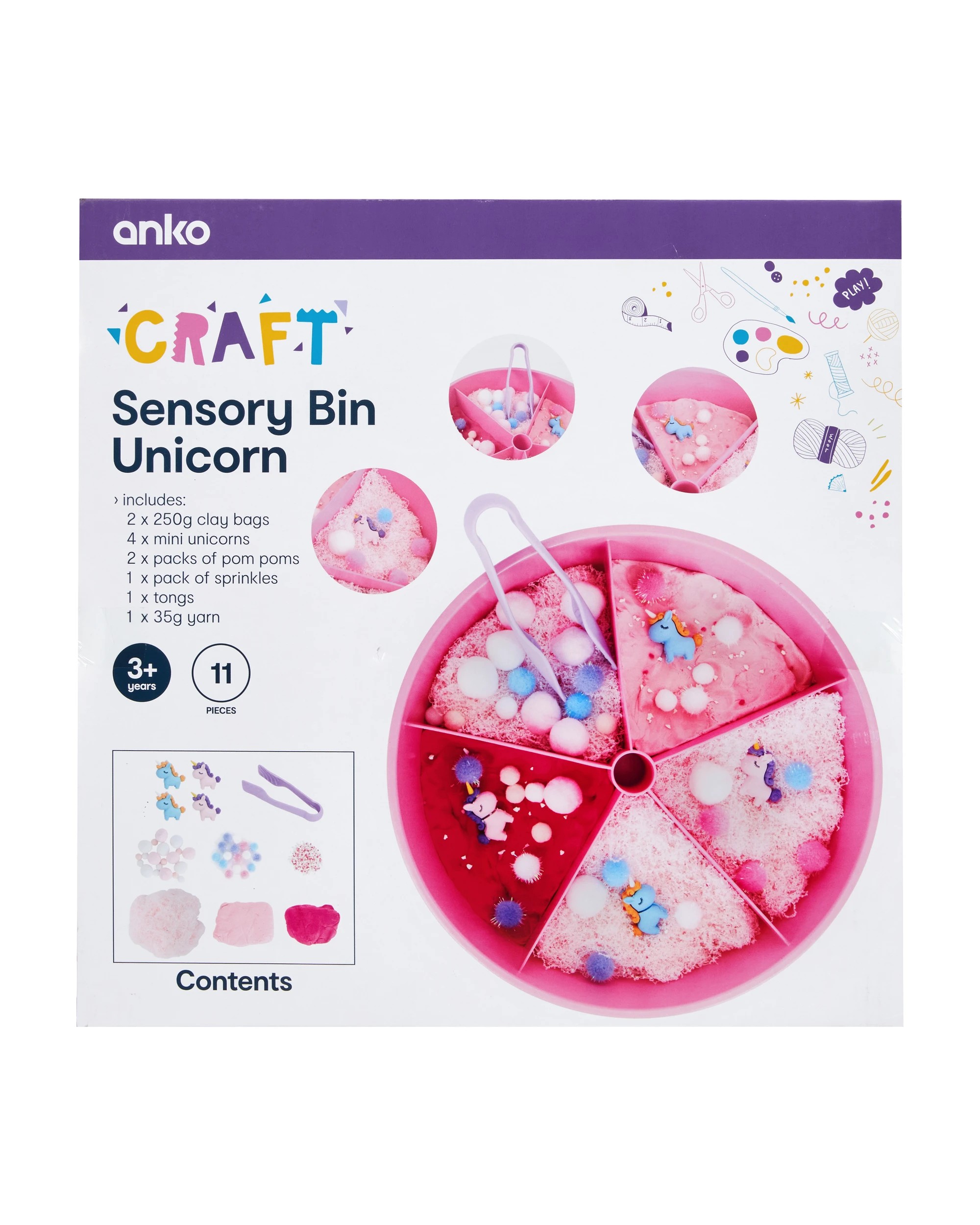 3 11 Piece Sensory Bin Unicorn, 3 of 3